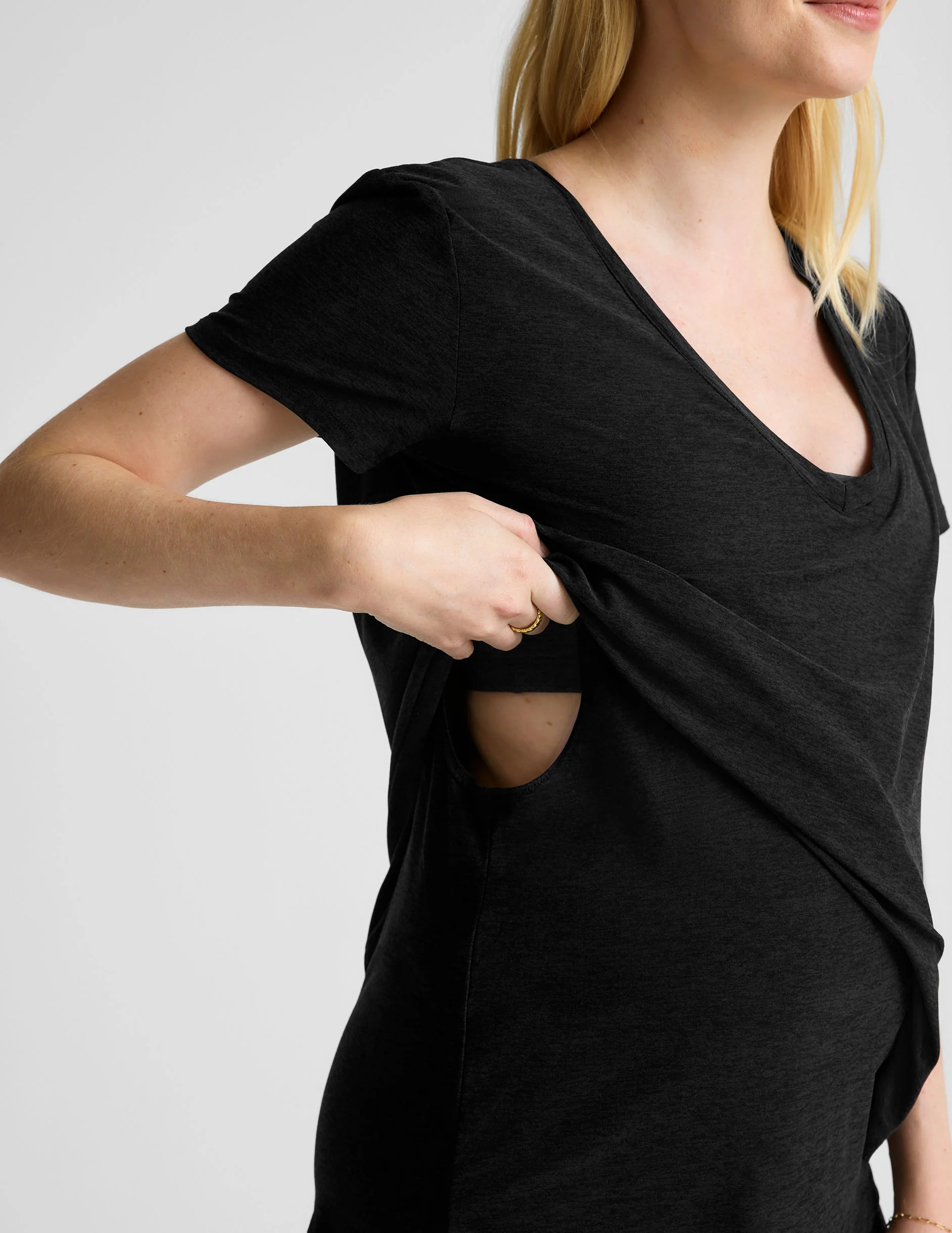 Featherweight Cozy Cover Maternity Nursing Tee - Styles Love