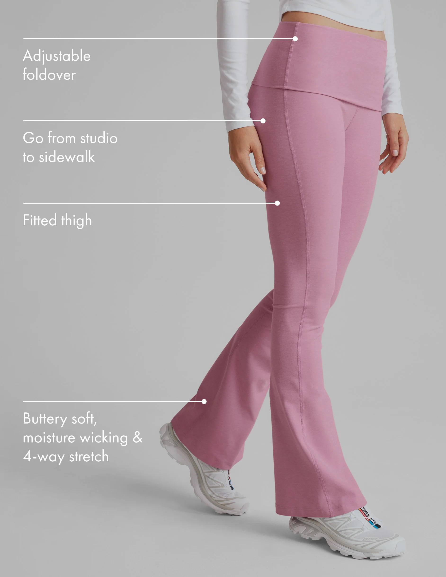 Spacedye Foldover Bootcut Pant - Styles Love