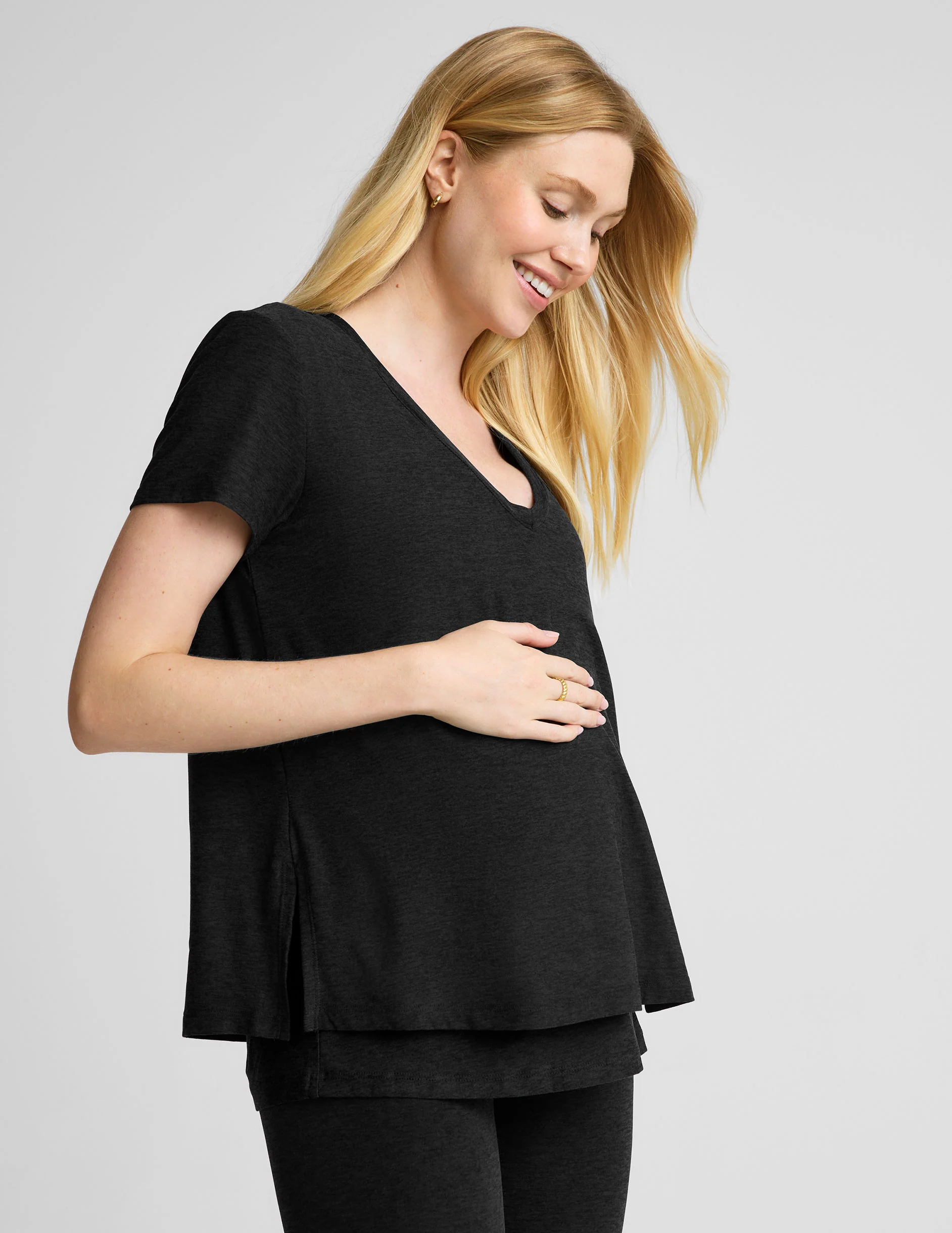 Featherweight Cozy Cover Maternity Nursing Tee - Styles Love
