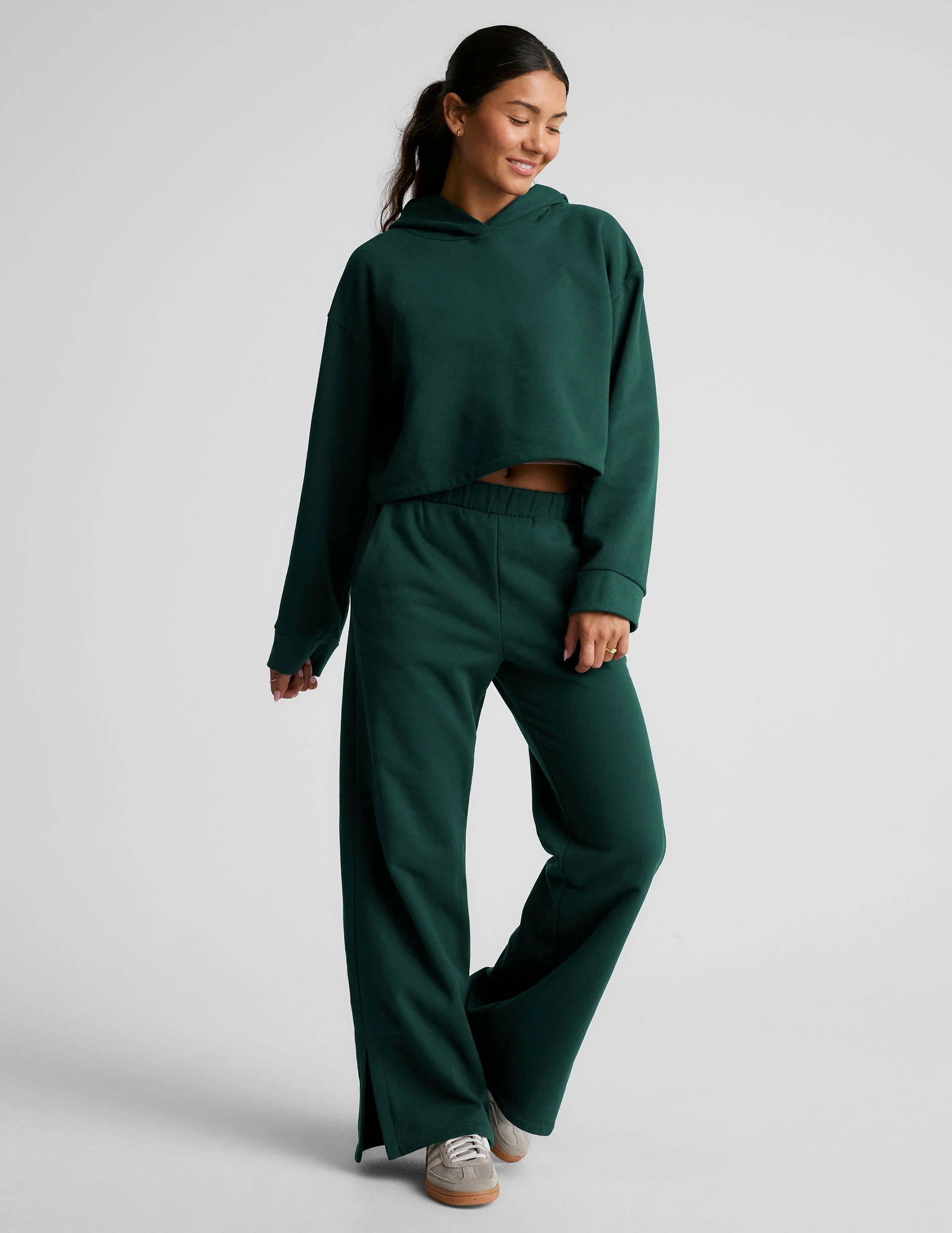 LuxeFleece Happiness Cropped Hoodie - Styles Love