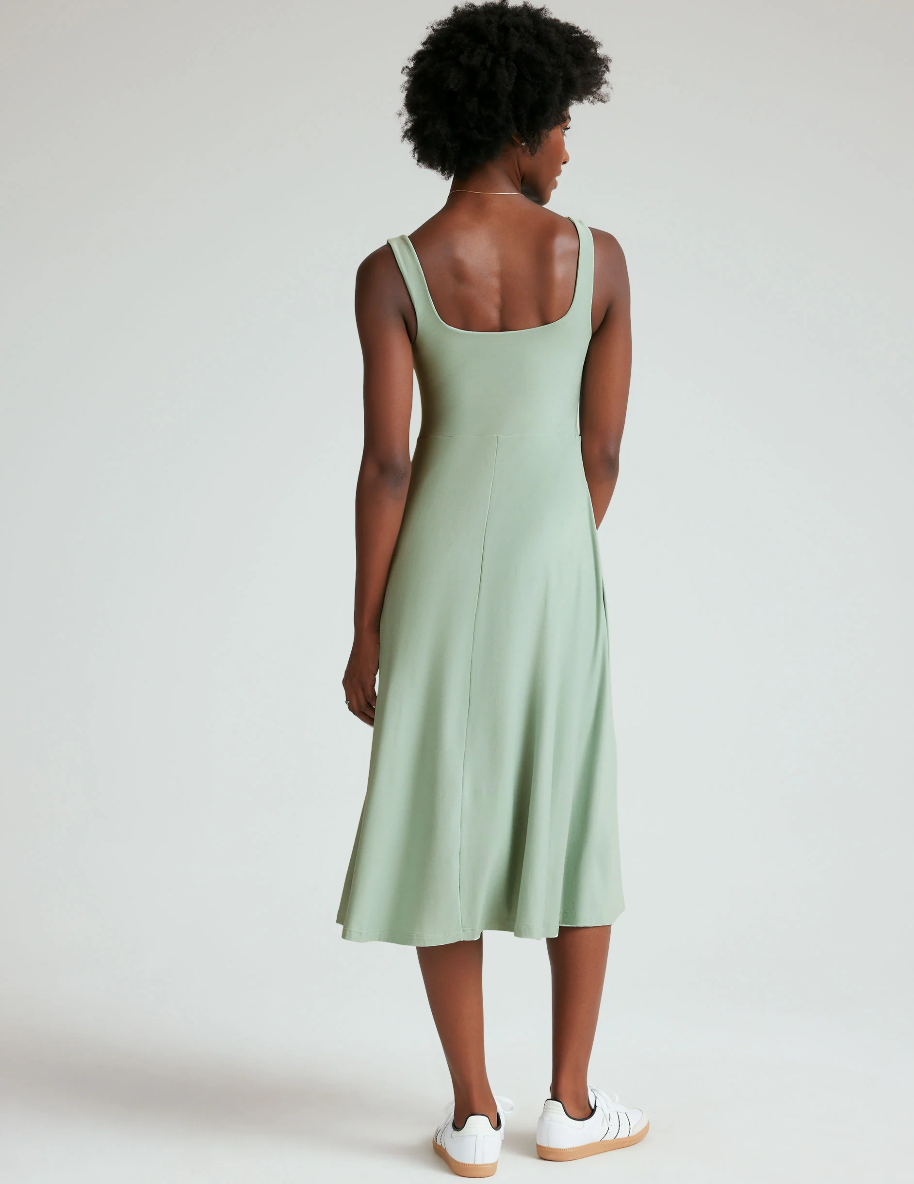 Featherweight At The Ready Square Neck Dress - Styles Love