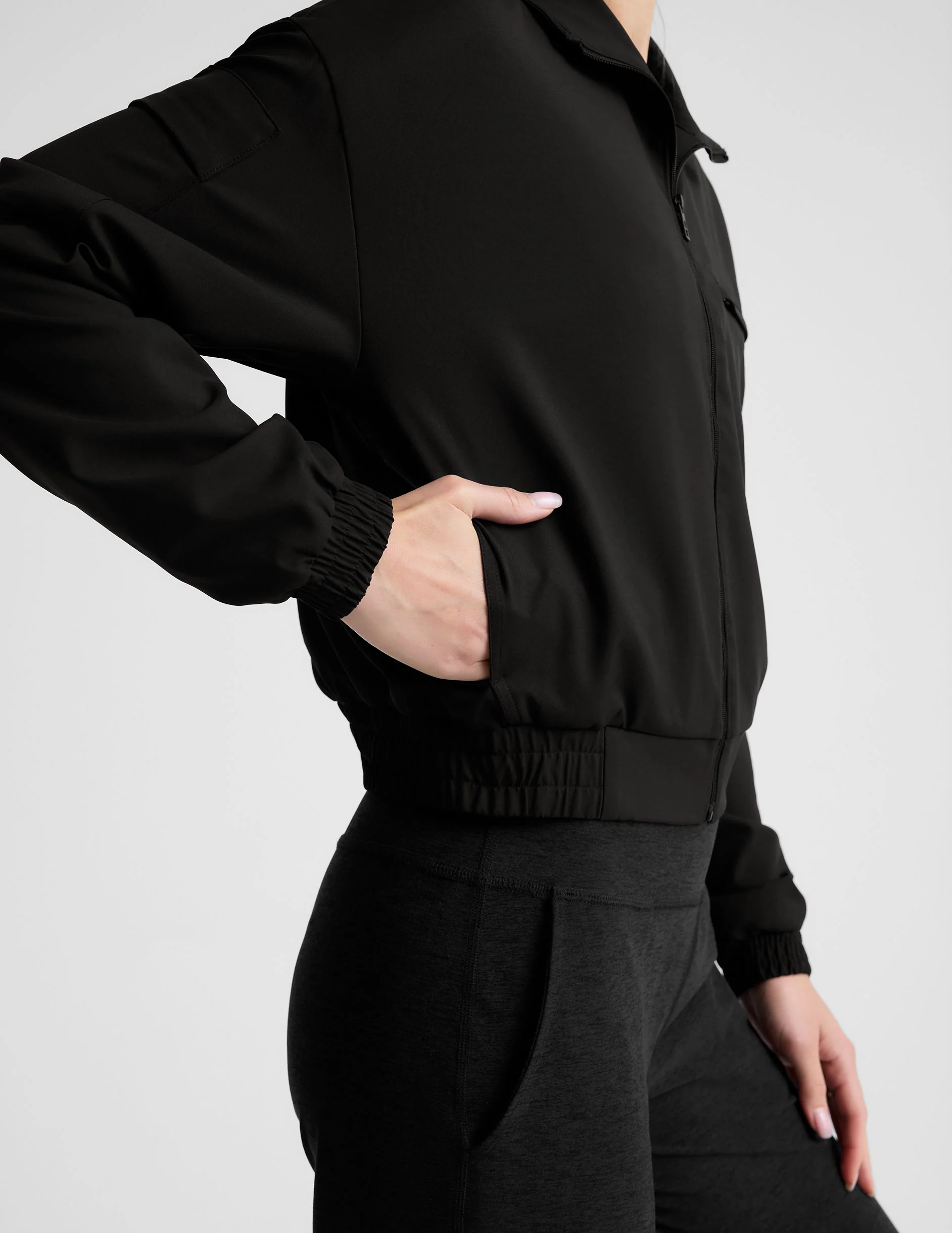 Status Pocket Sleeve Cropped Jacket - Styles Love