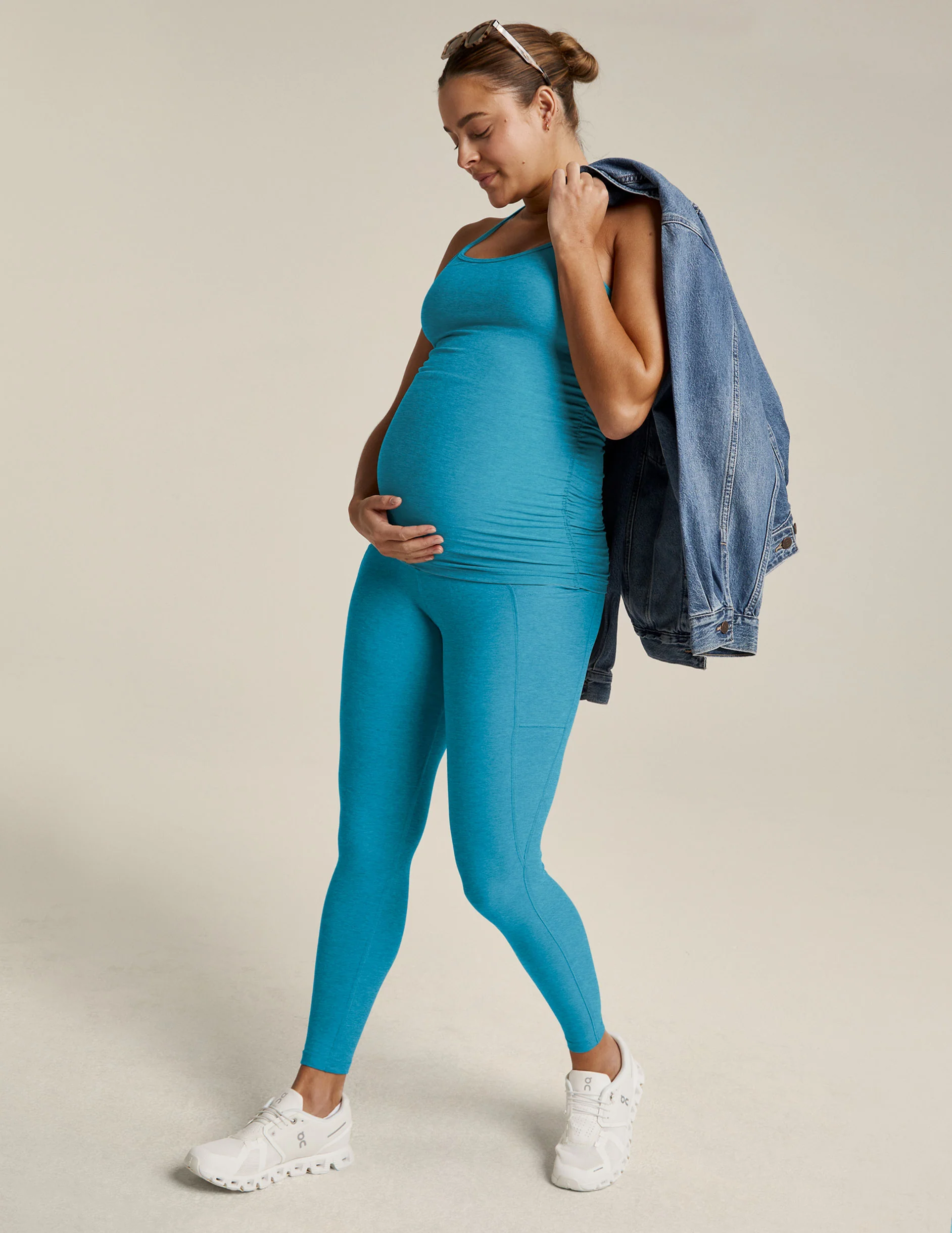 Spacedye Love the Bump Maternity Pocket Midi Legging - Styles Love