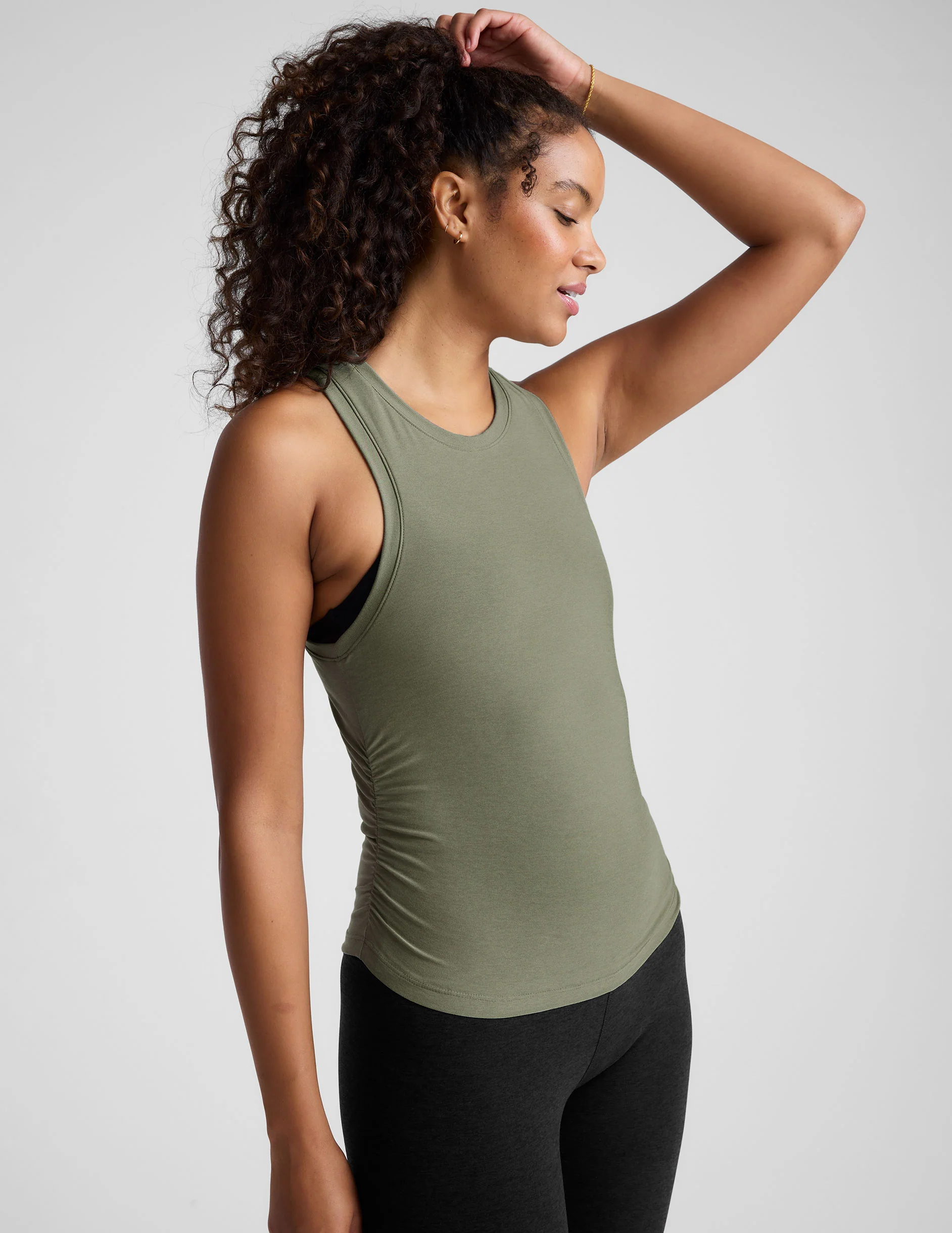 Featherweight Your Fit Shirred Tank - Styles Love