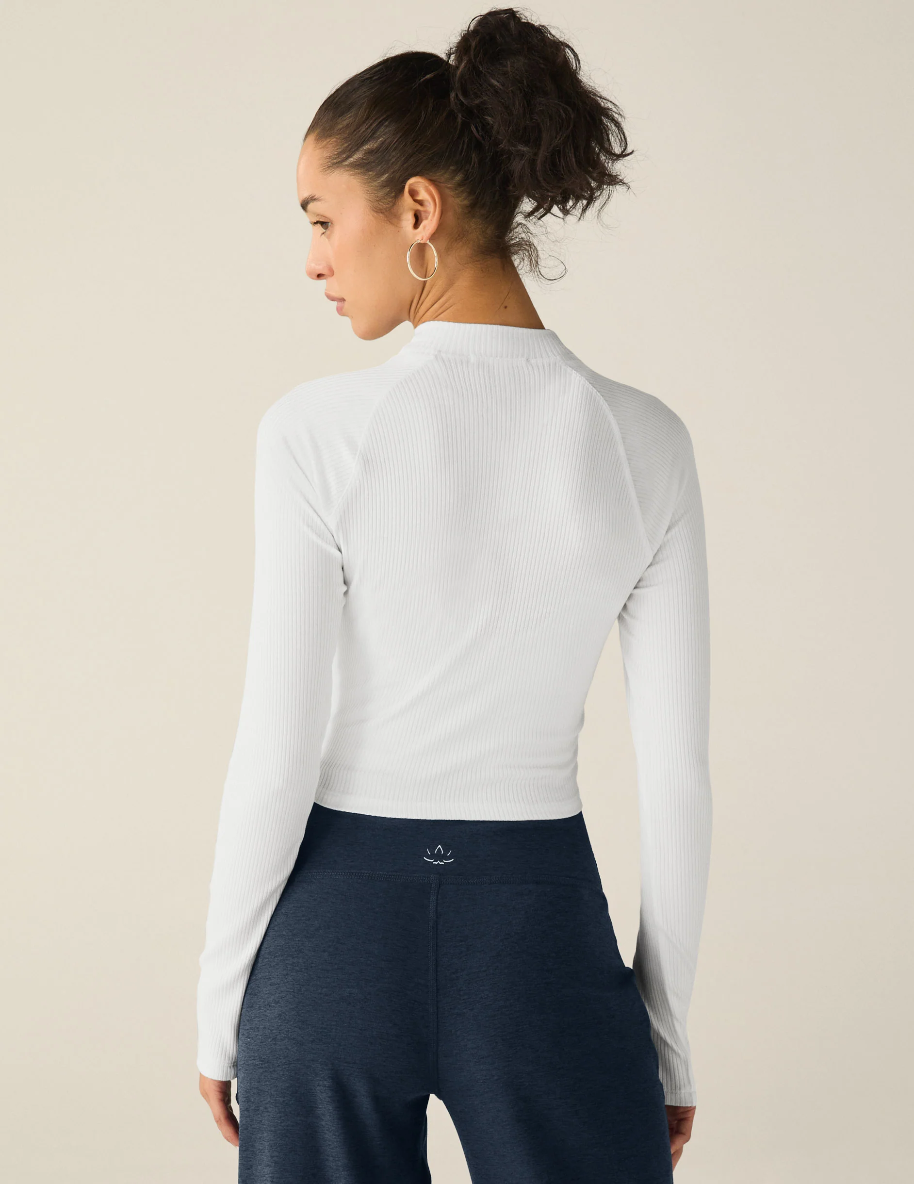 Contours Mock Neck Cropped Top - Styles Love