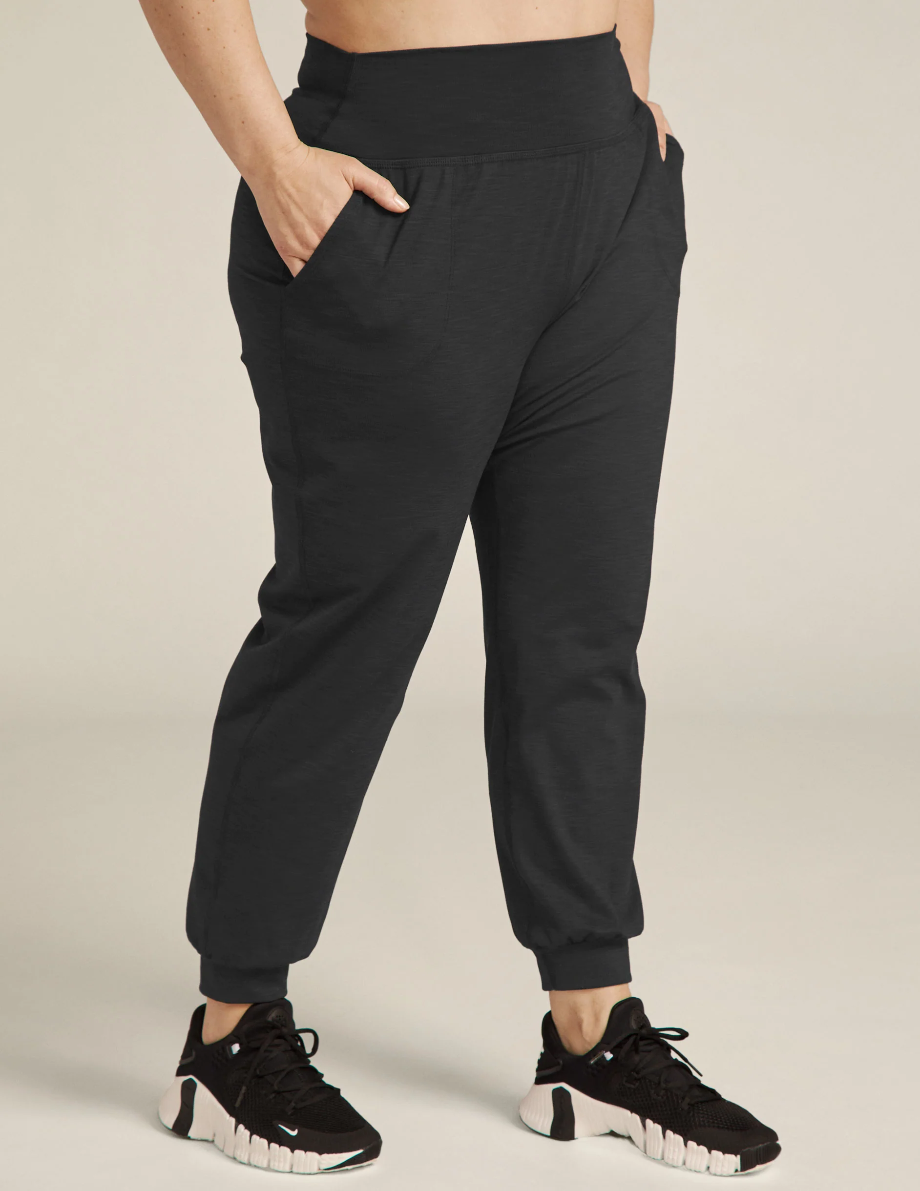 Heather Rib Midi Jogger - Styles Love