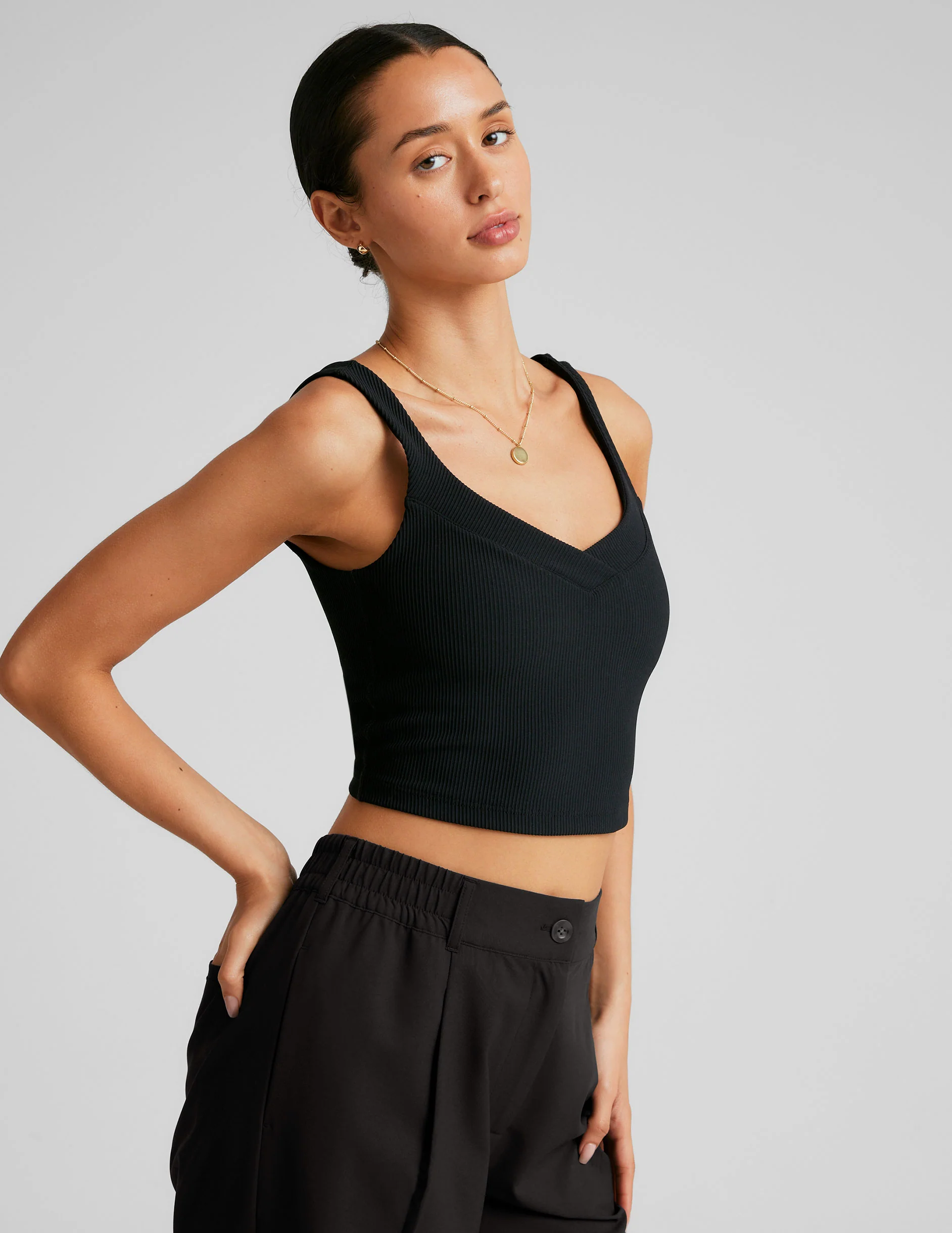 Impulse Ribbed Cropped Tank - Styles Love