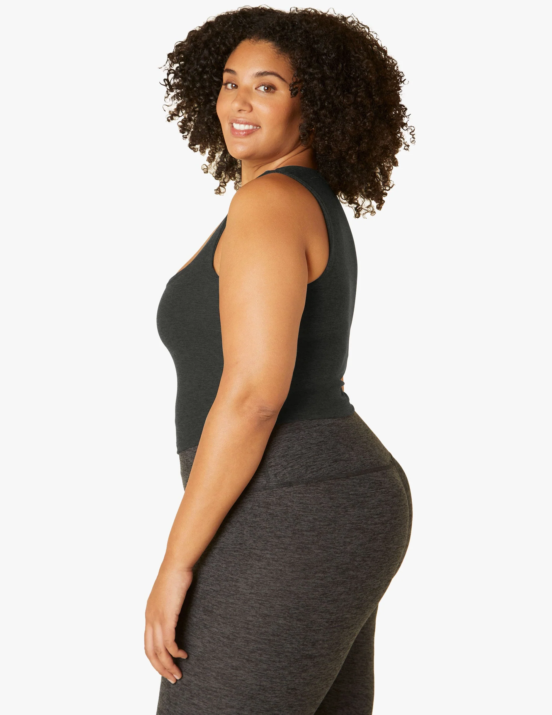 Spacedye Square Neck Cropped Tank - Styles Love