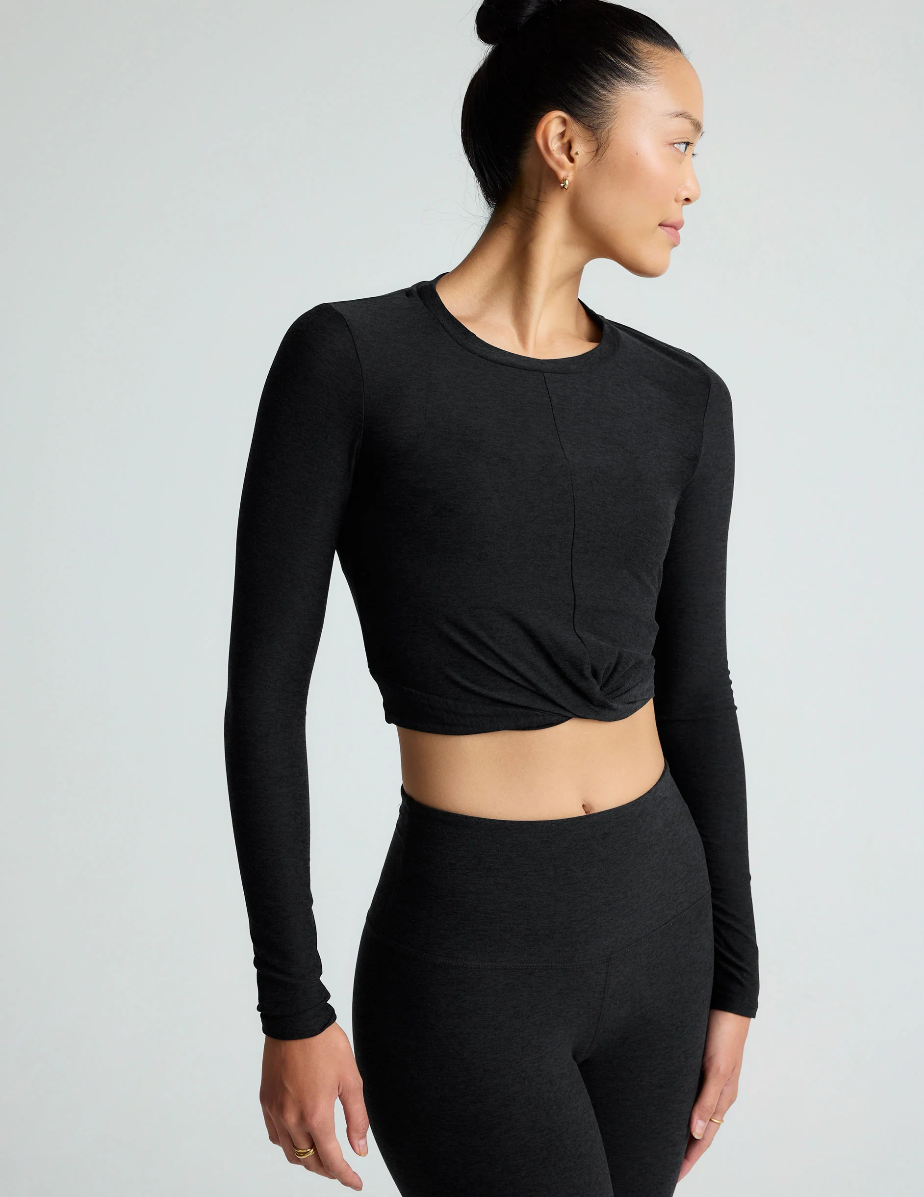 Featherweight Center Stage Cropped Long Sleeve Pullover - Styles Love