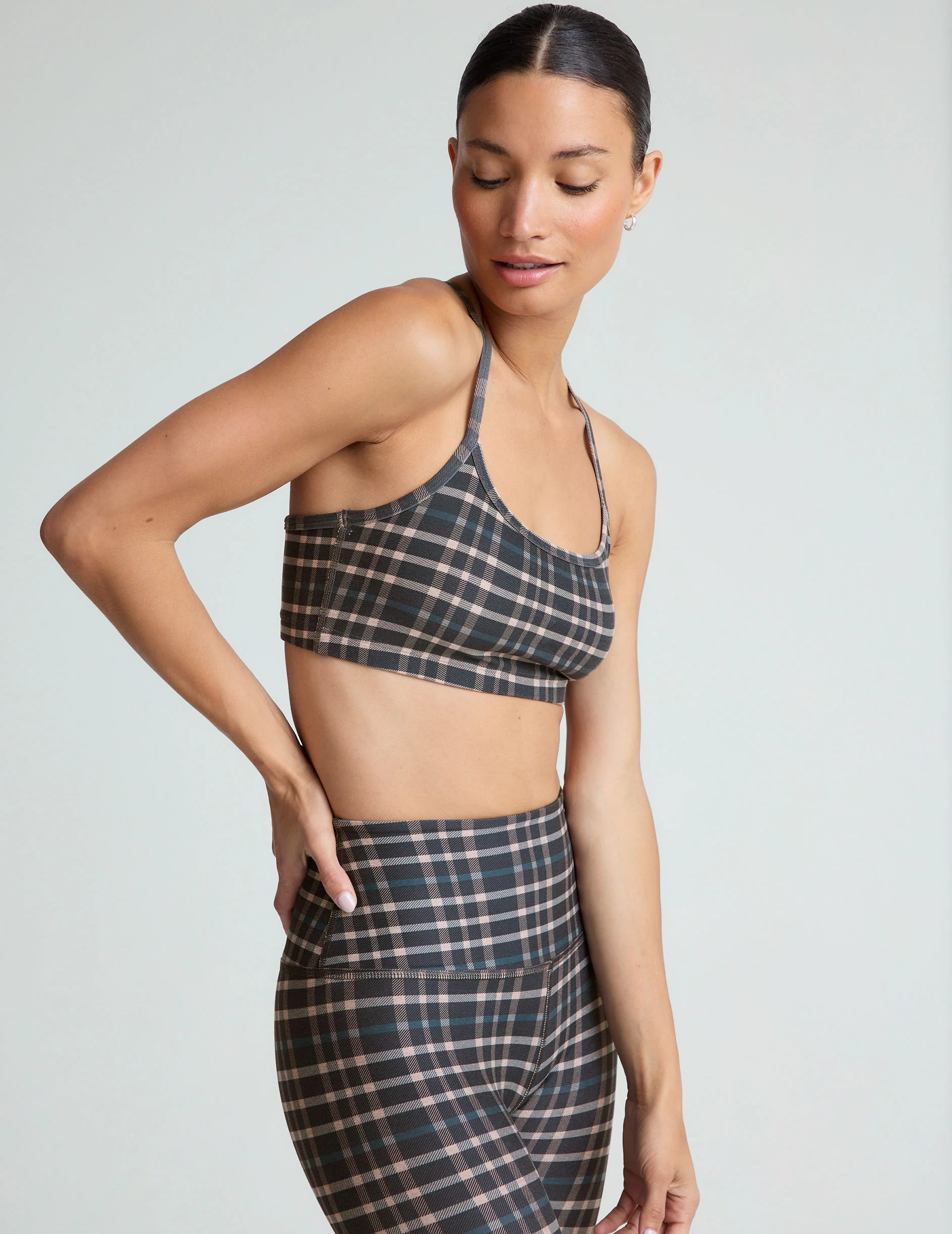 Preppy Plaid SoftMark Slim Racerback Bra - Styles Love