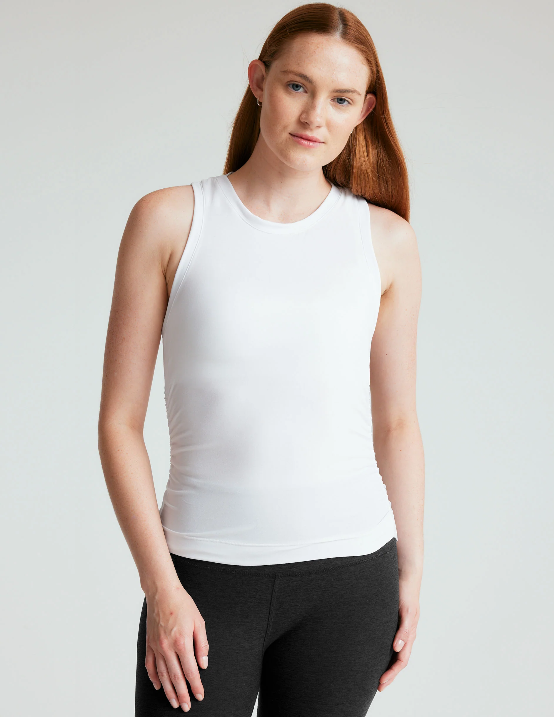 Featherweight Your Fit Shirred Tank - Styles Love