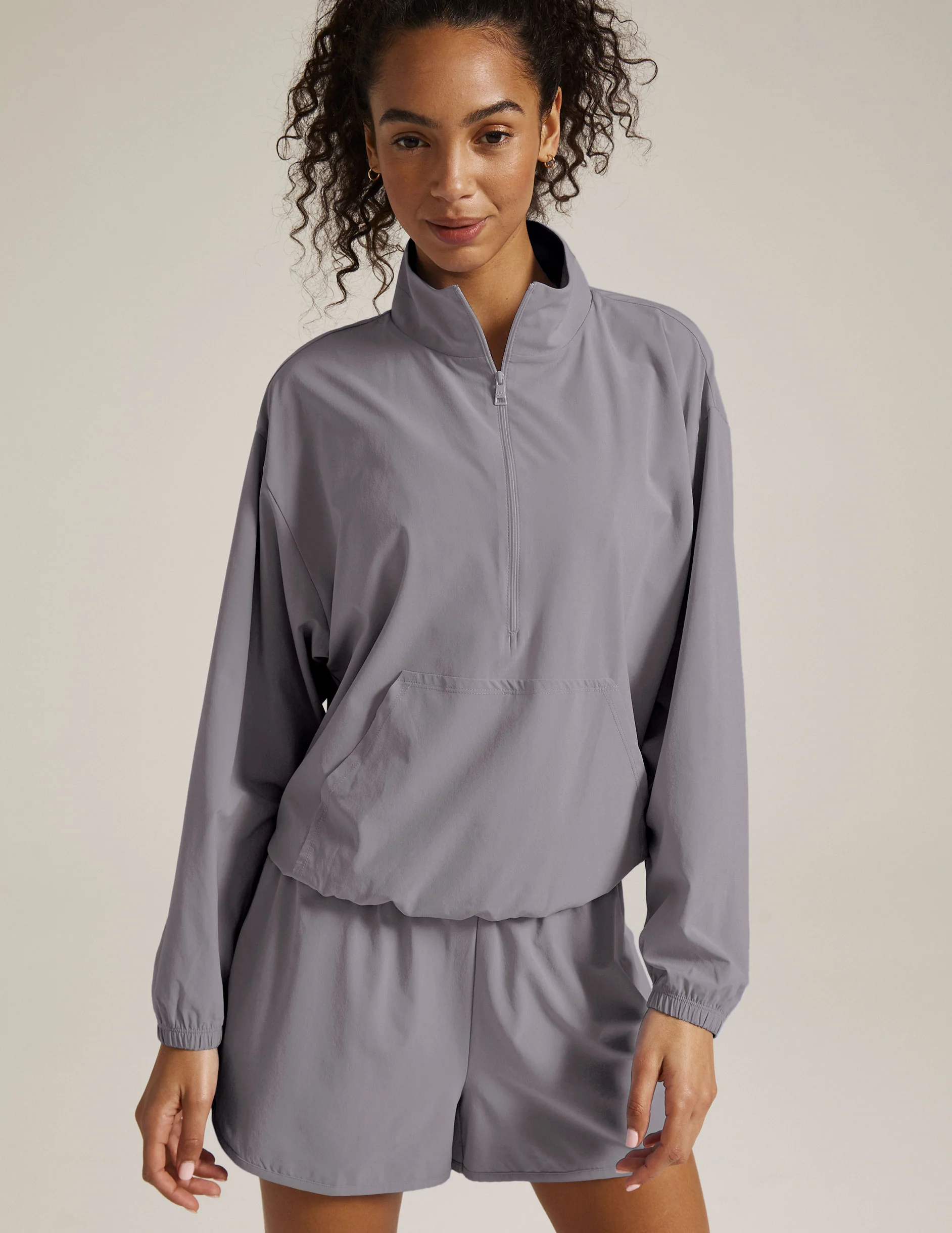 Stretch Woven In Stride Half Zip Pullover - Styles Love