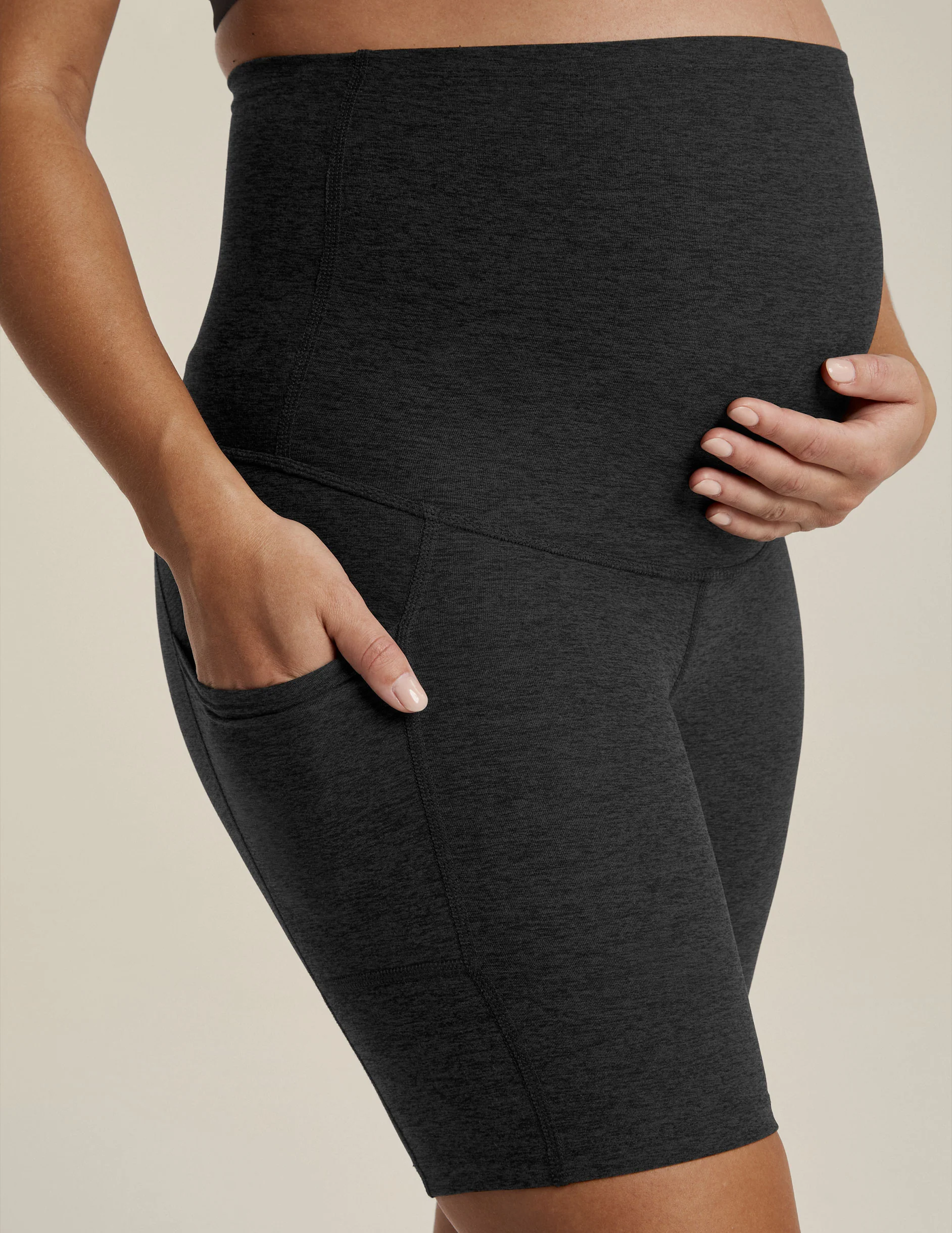 Spacedye Pockets Forever Maternity Biker Short - Styles Love