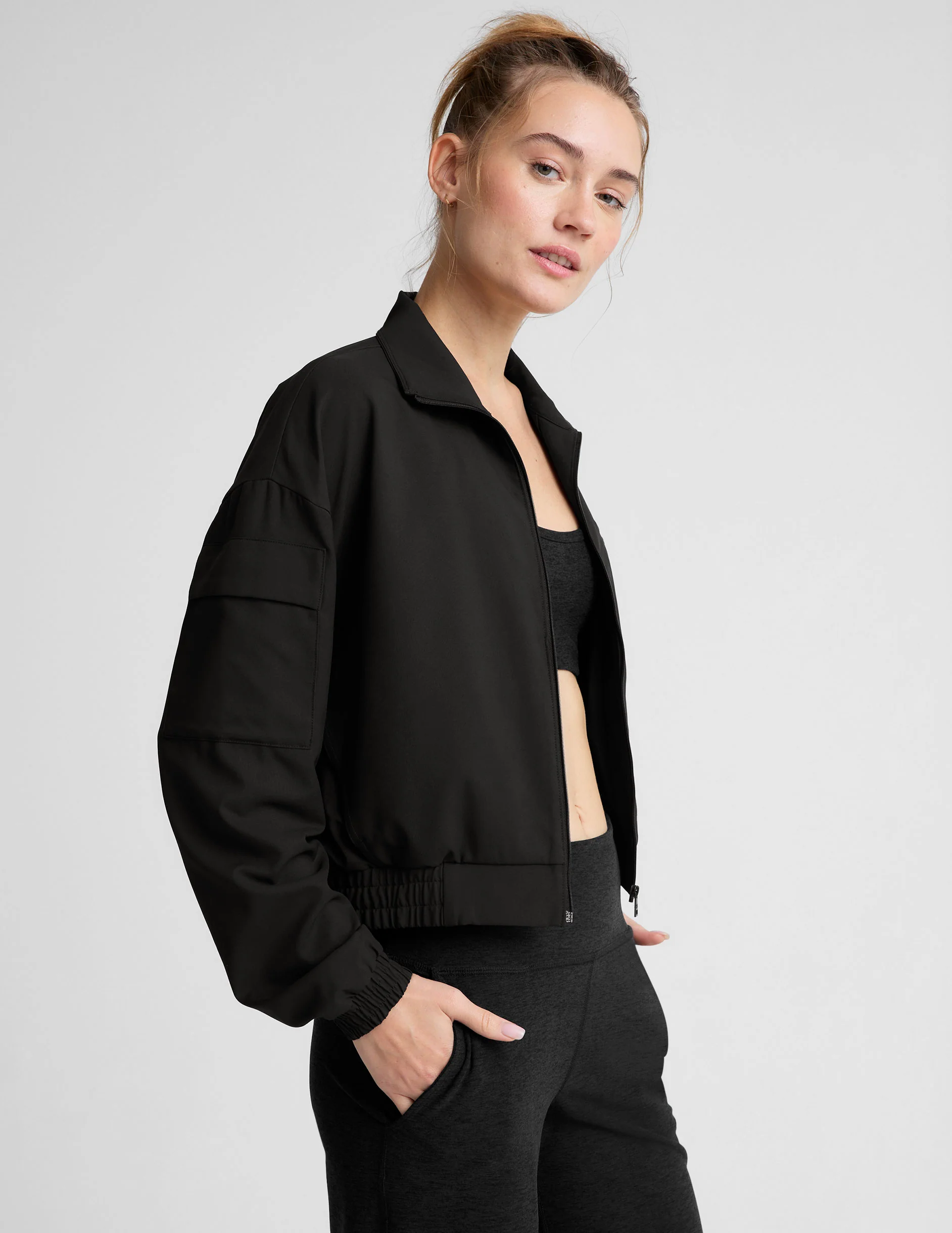 Status Pocket Sleeve Cropped Jacket - Styles Love