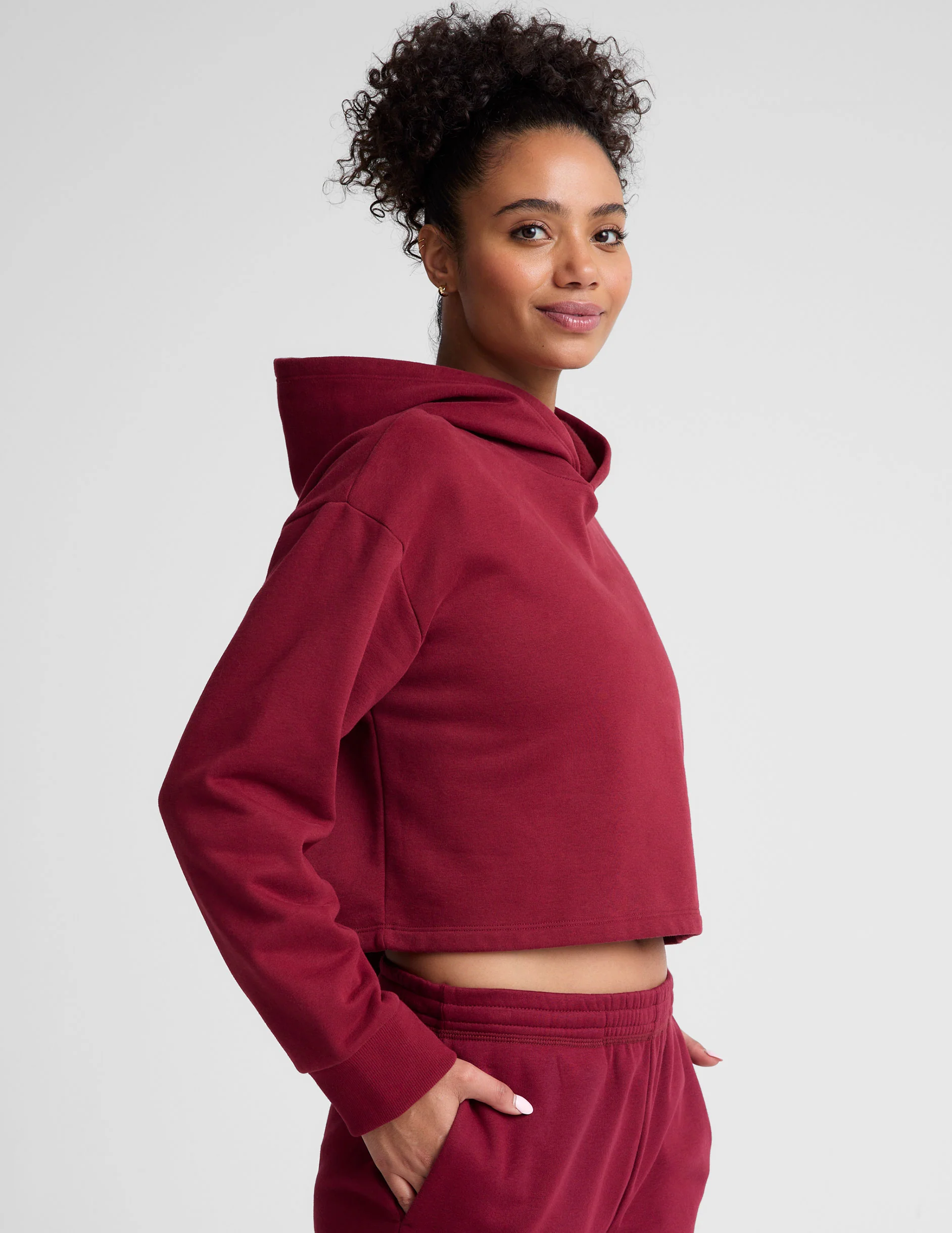 LuxeFleece Happiness Cropped Hoodie - Styles Love