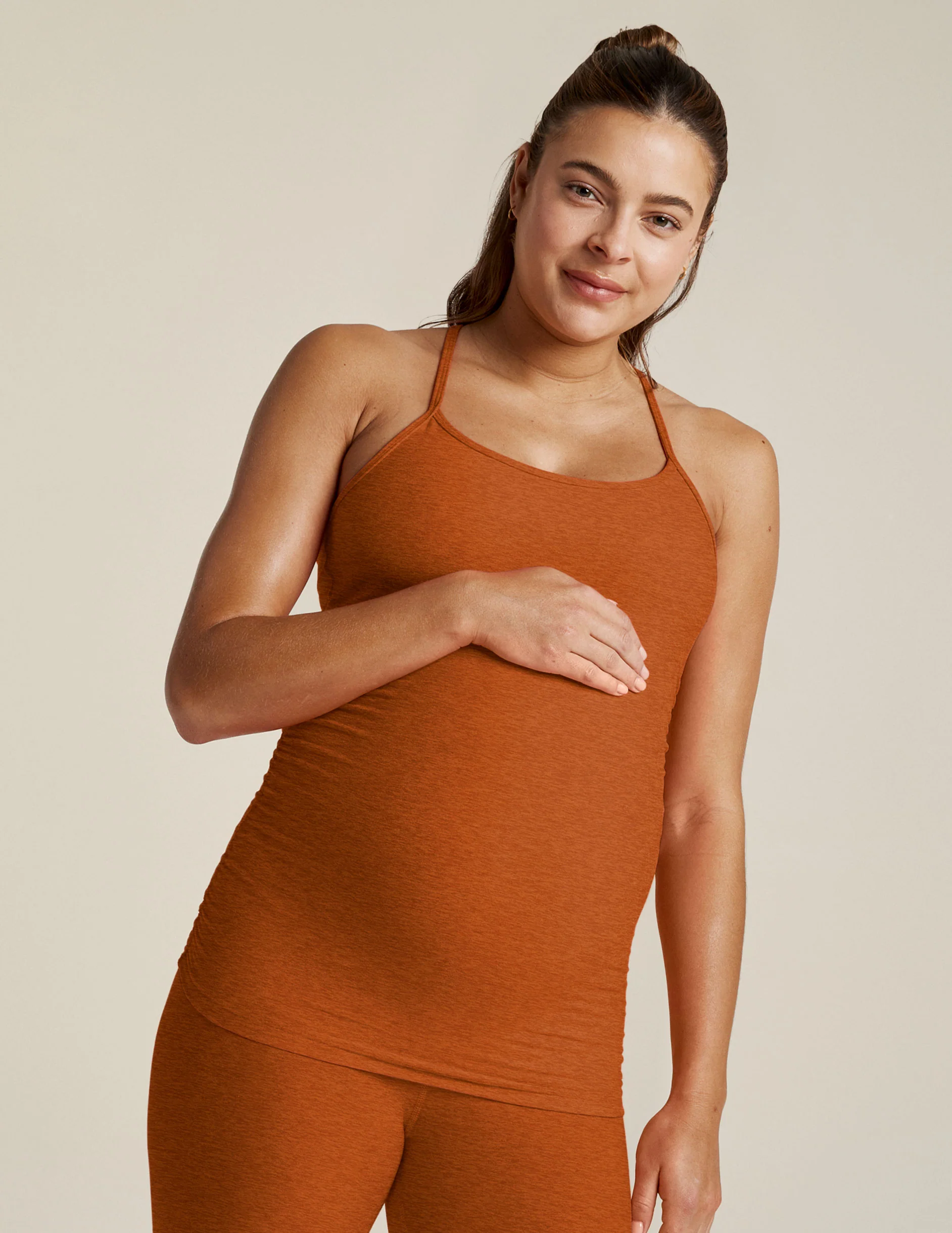 Spacedye Keep Your Cool Maternity Slim Racerback Tank - Styles Love