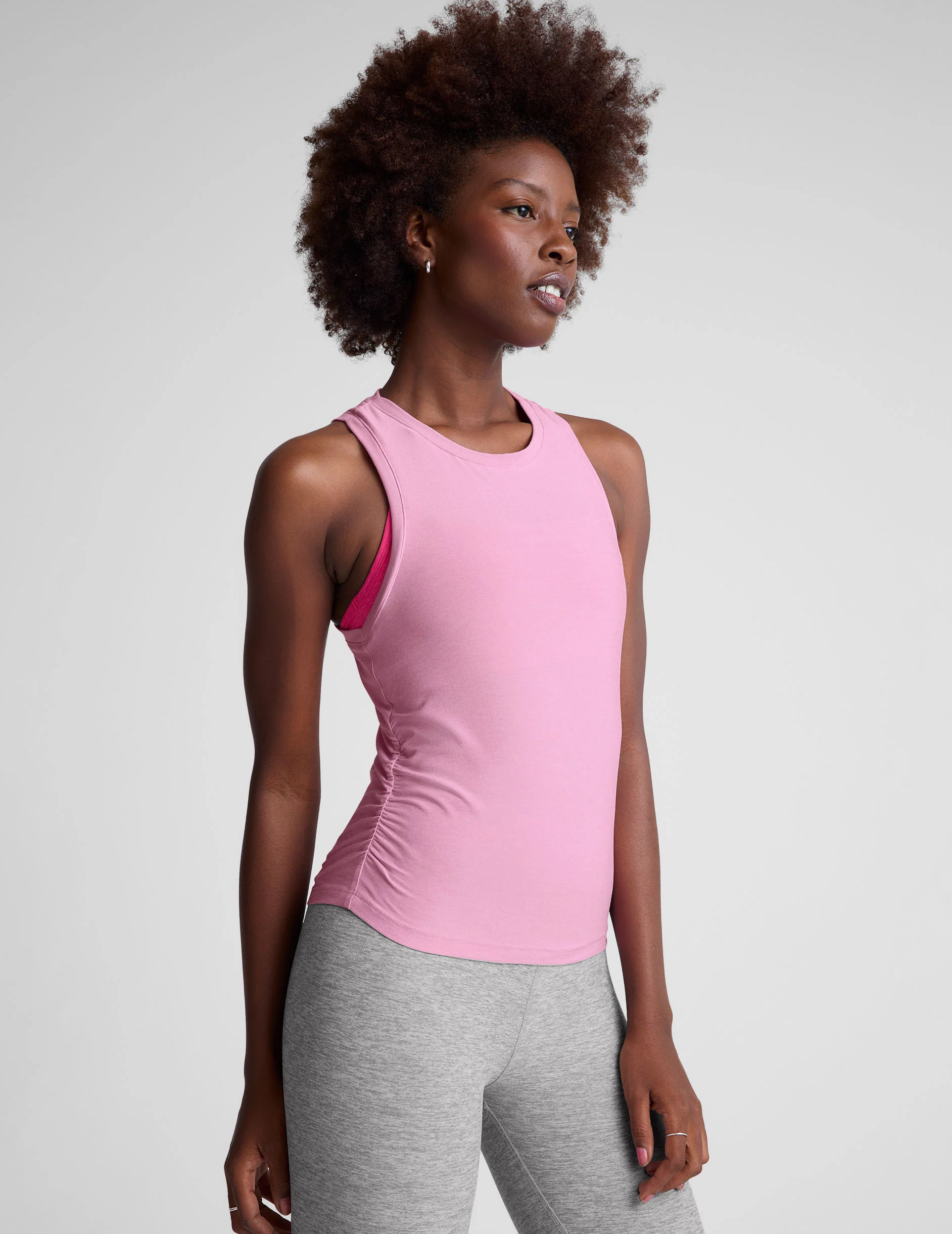 Featherweight Your Fit Shirred Tank - Styles Love
