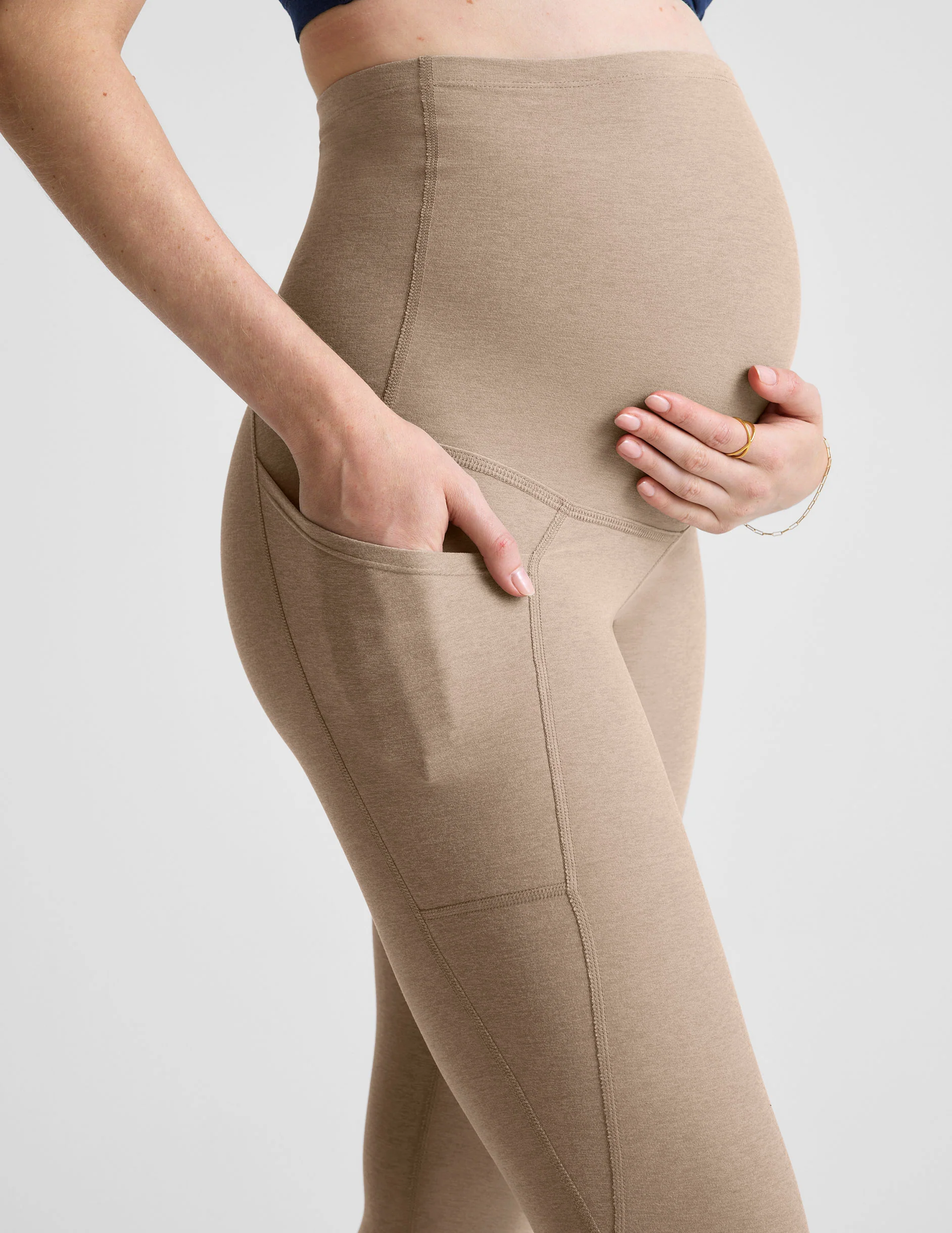 Spacedye Love the Bump Maternity Pocket Midi Legging - Styles Love