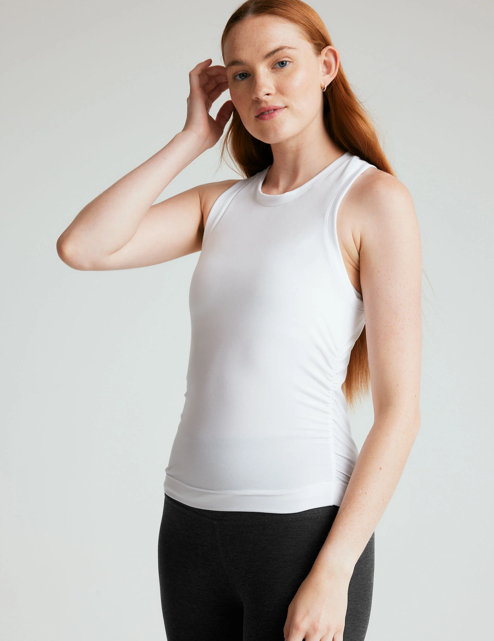 Featherweight Your Fit Shirred Tank - Styles Love