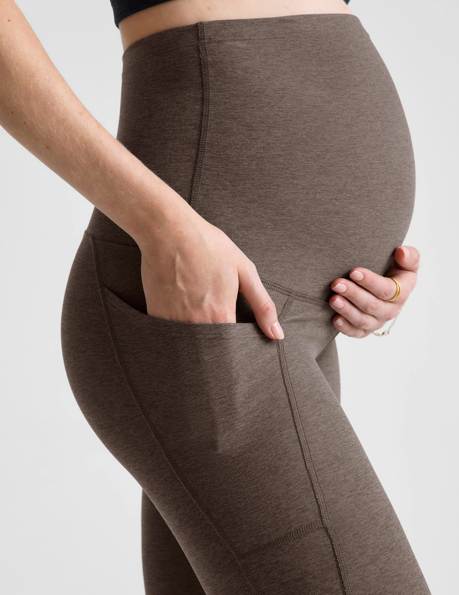 Spacedye Love the Bump Maternity Pocket Midi Legging - Styles Love
