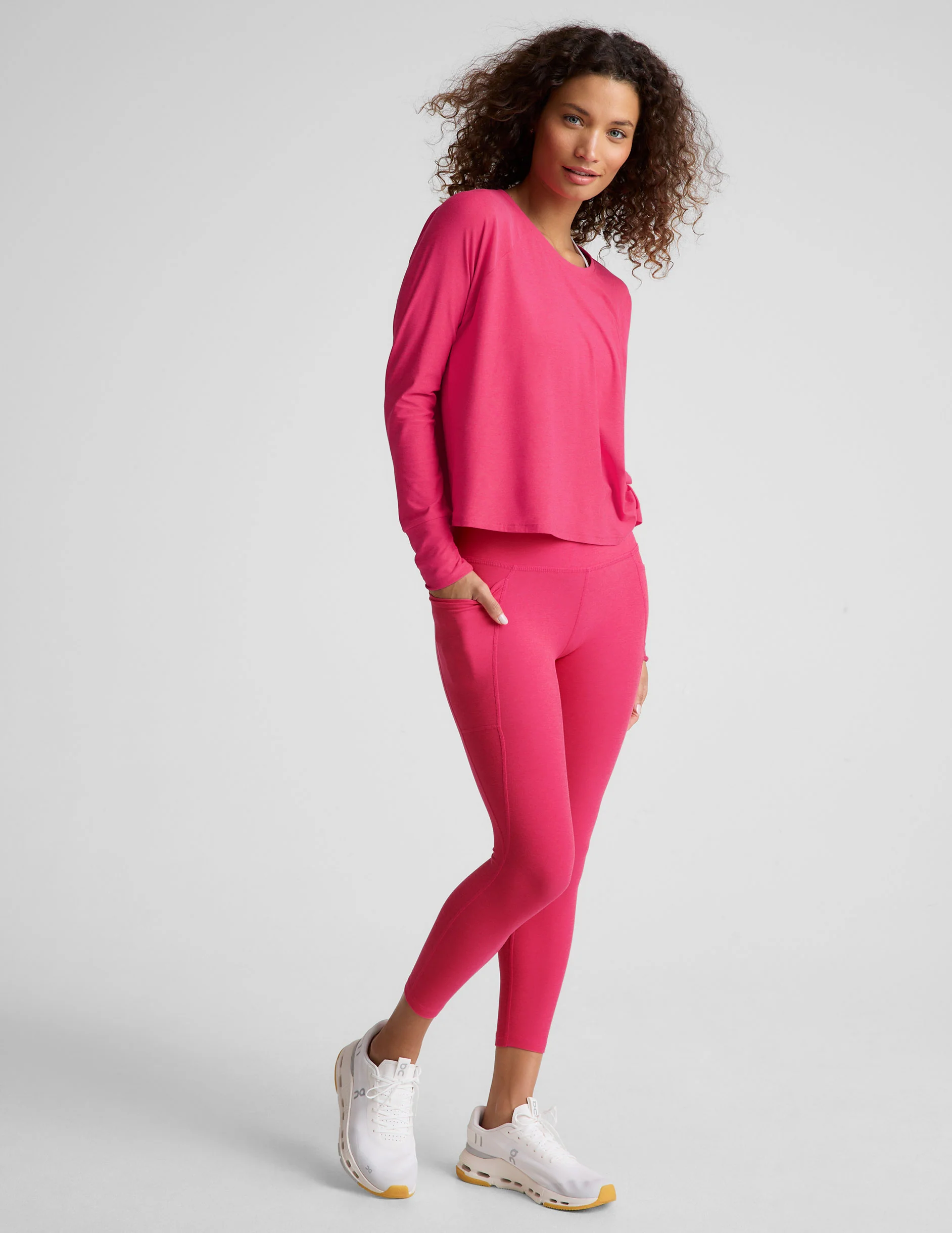 Spacedye Out Of Pocket High Waisted Capri Legging - Styles Love