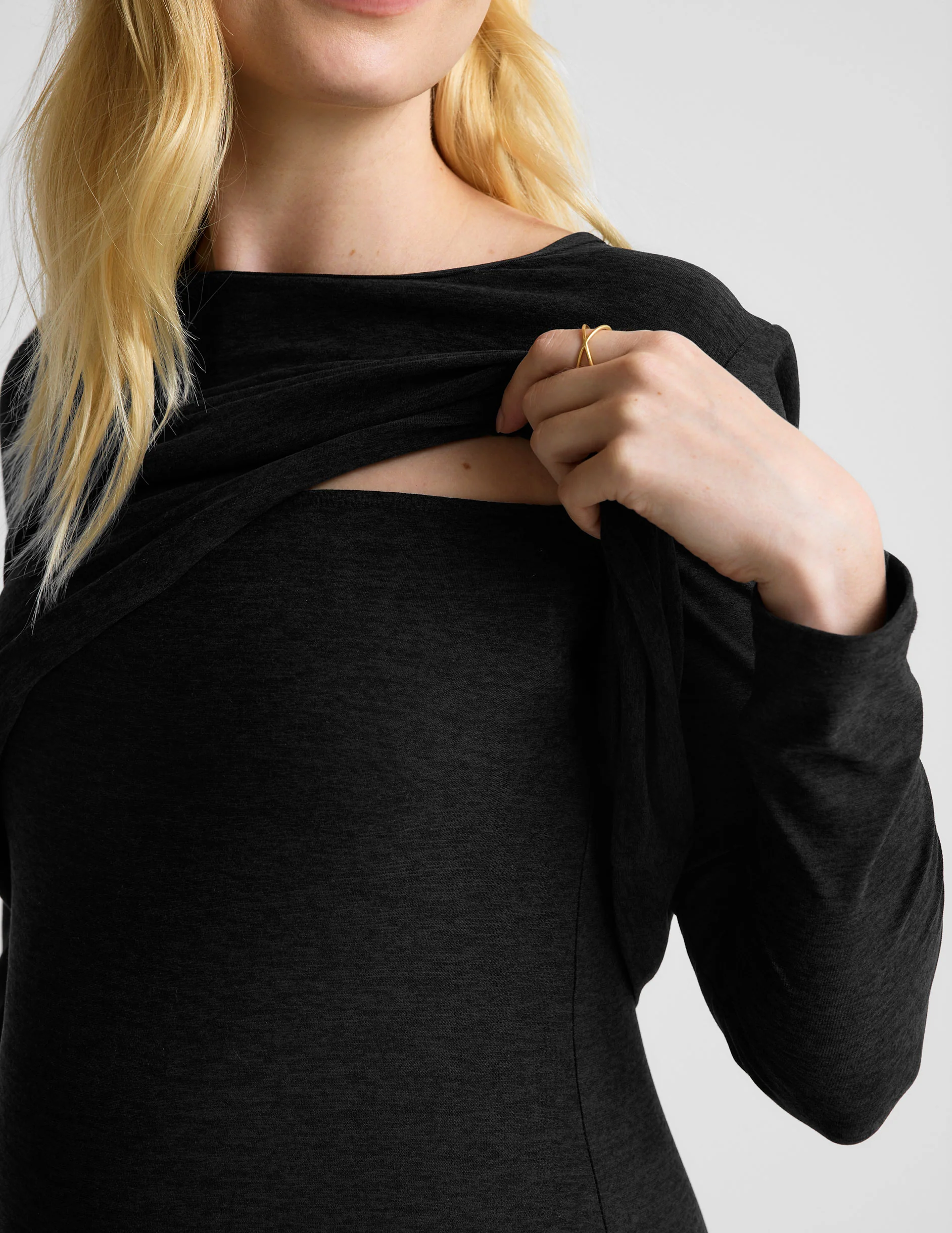 Featherweight Under Wraps Nursing Overlap Tee - Styles Love