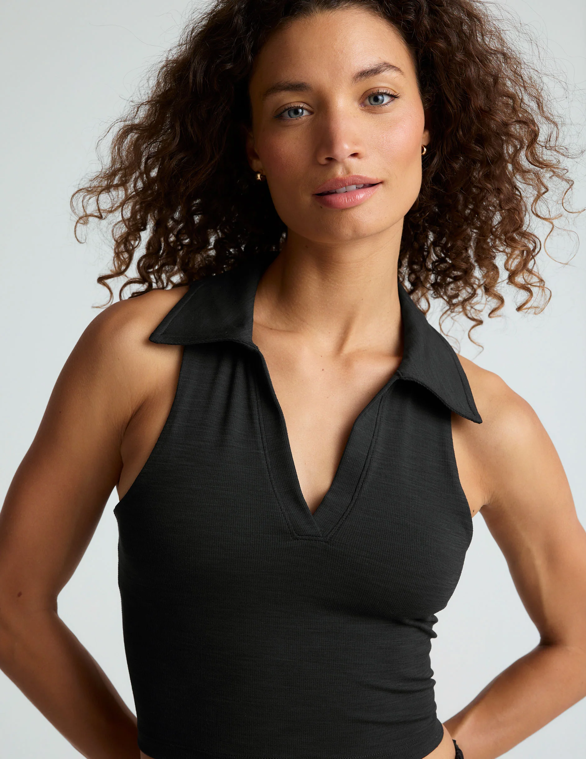 Heather Rib Prep Cropped Tank - Styles Love