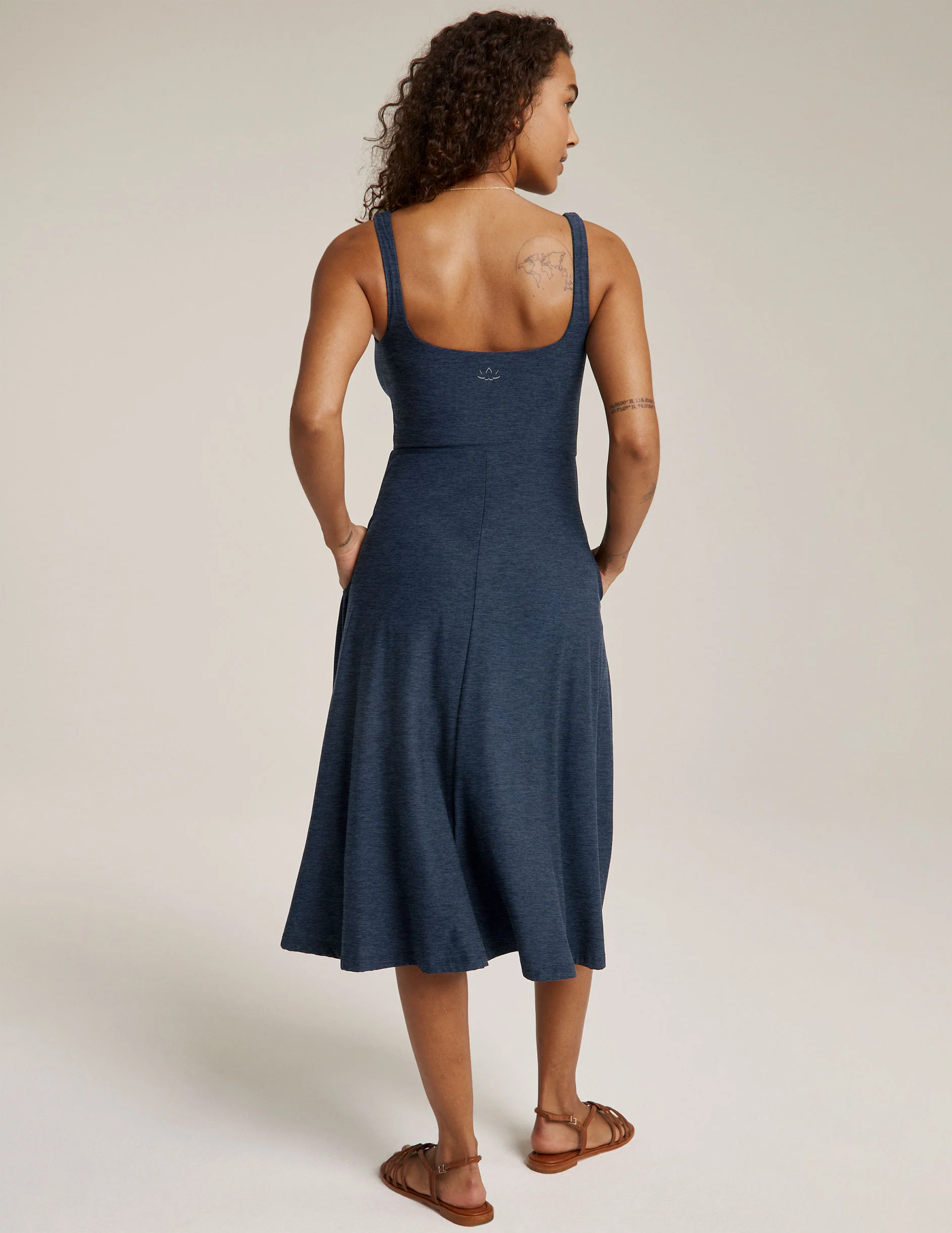 Featherweight At The Ready Square Neck Dress - Styles Love