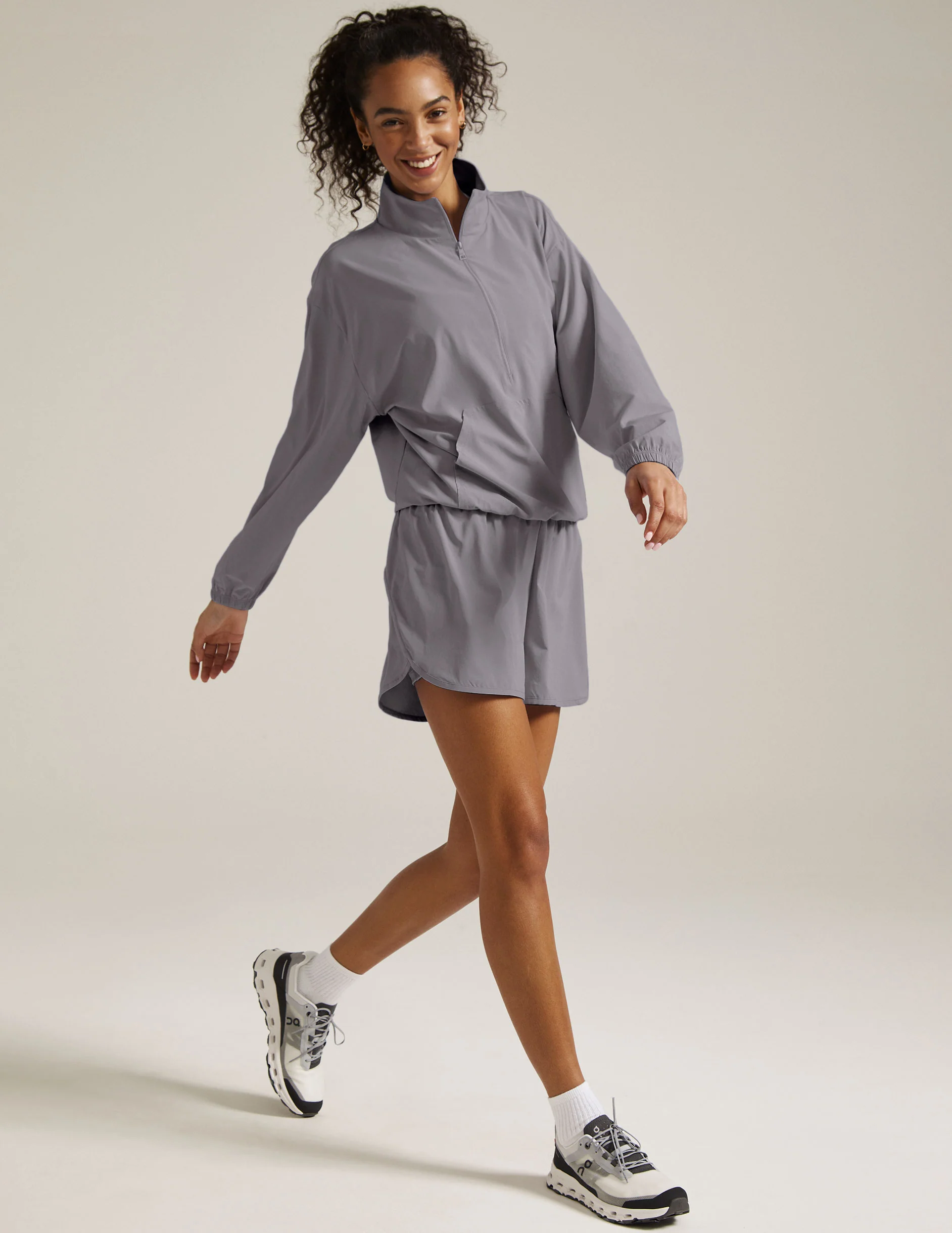Stretch Woven In Stride Half Zip Pullover - Styles Love