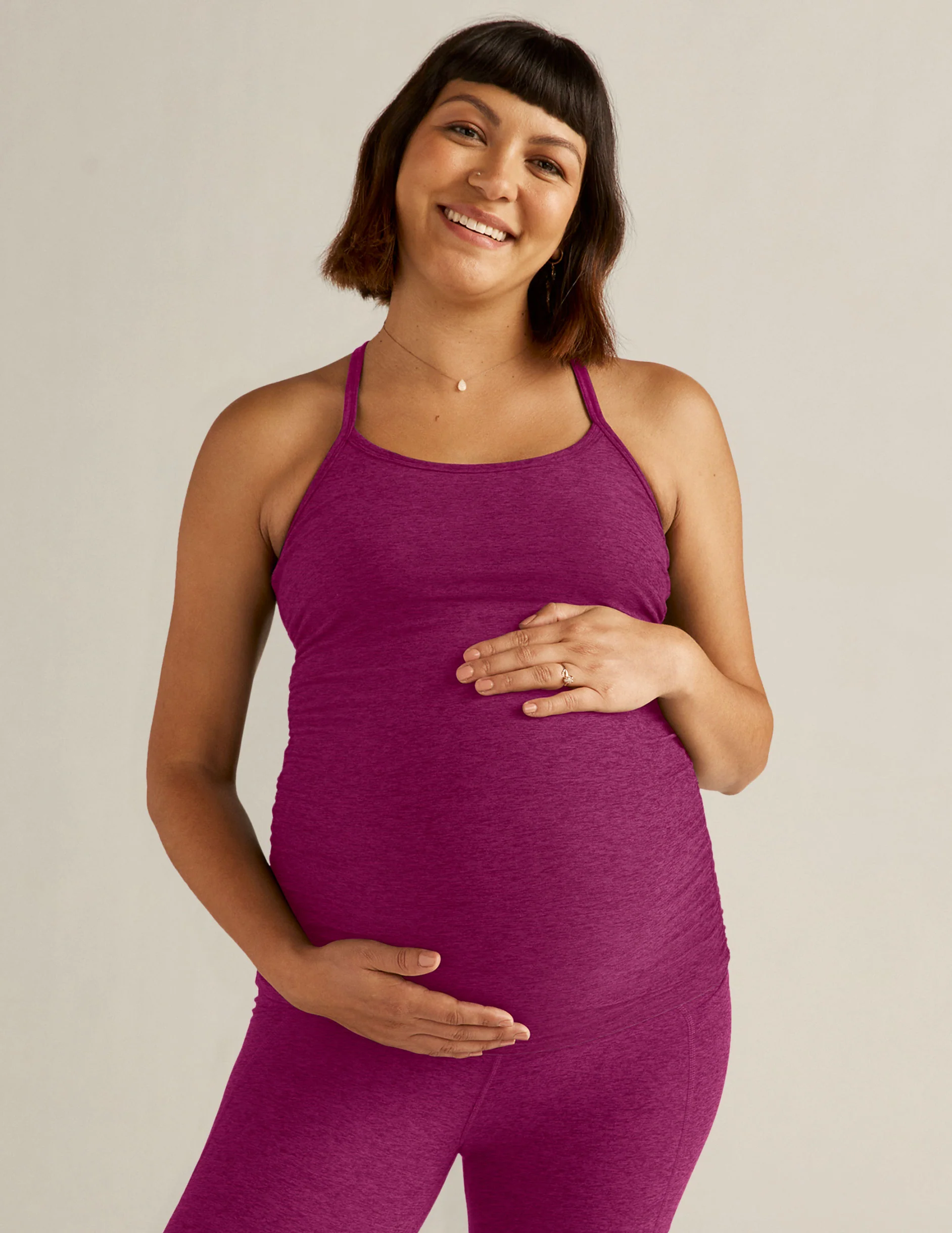 Spacedye Keep Your Cool Maternity Slim Racerback Tank - Styles Love