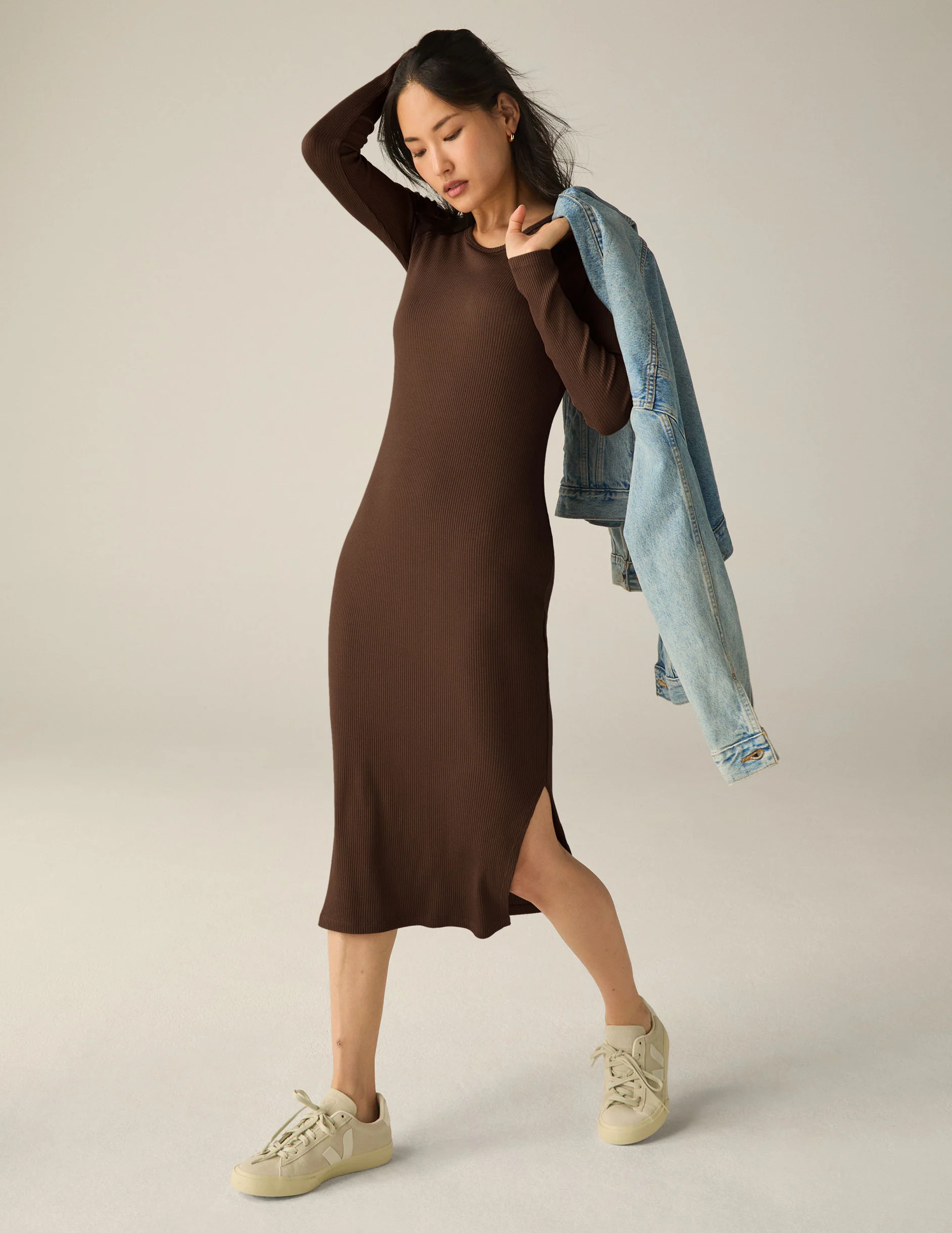 Contours Long Sleeve Dress - Styles Love