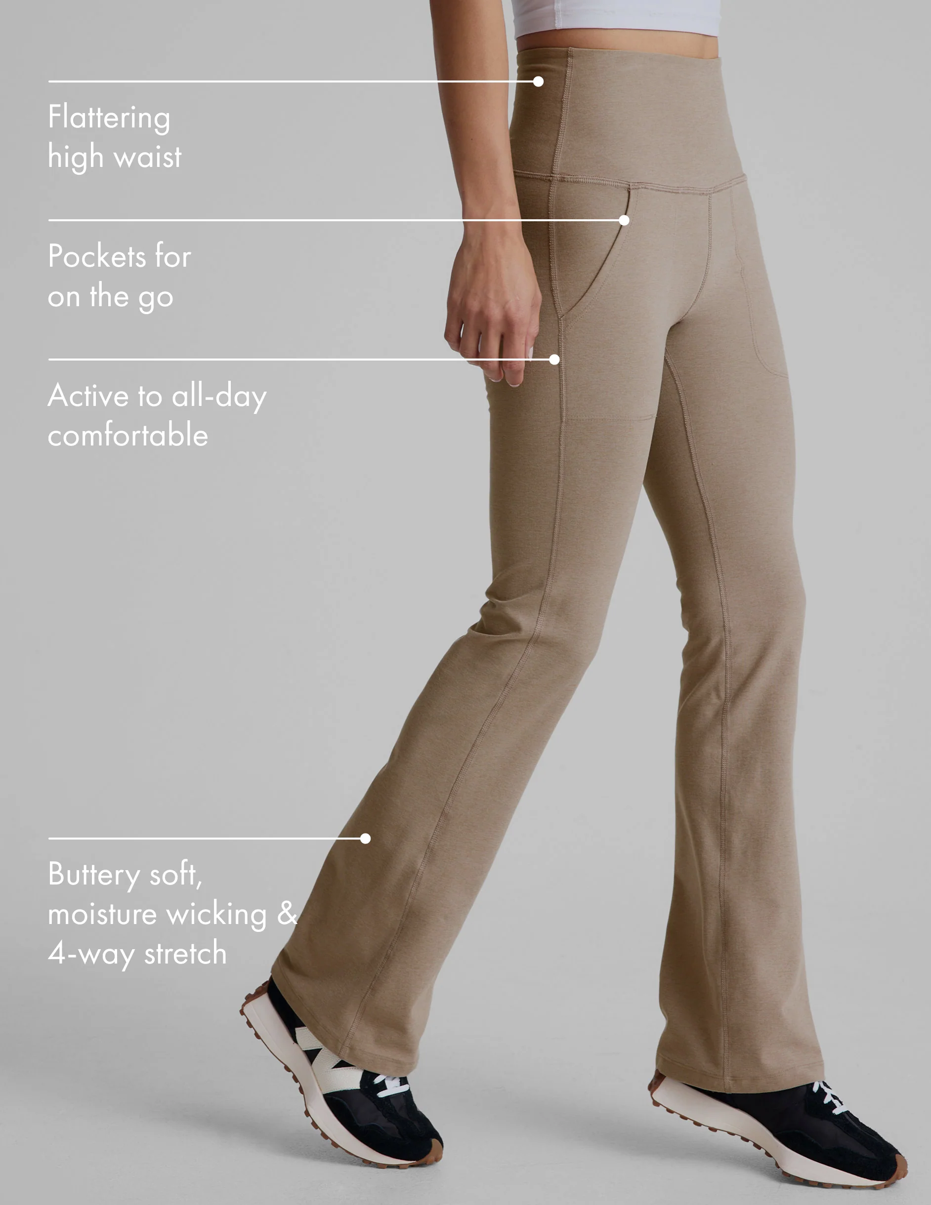 Spacedye High Waisted Practice Pocket Bootcut Pant - Styles Love