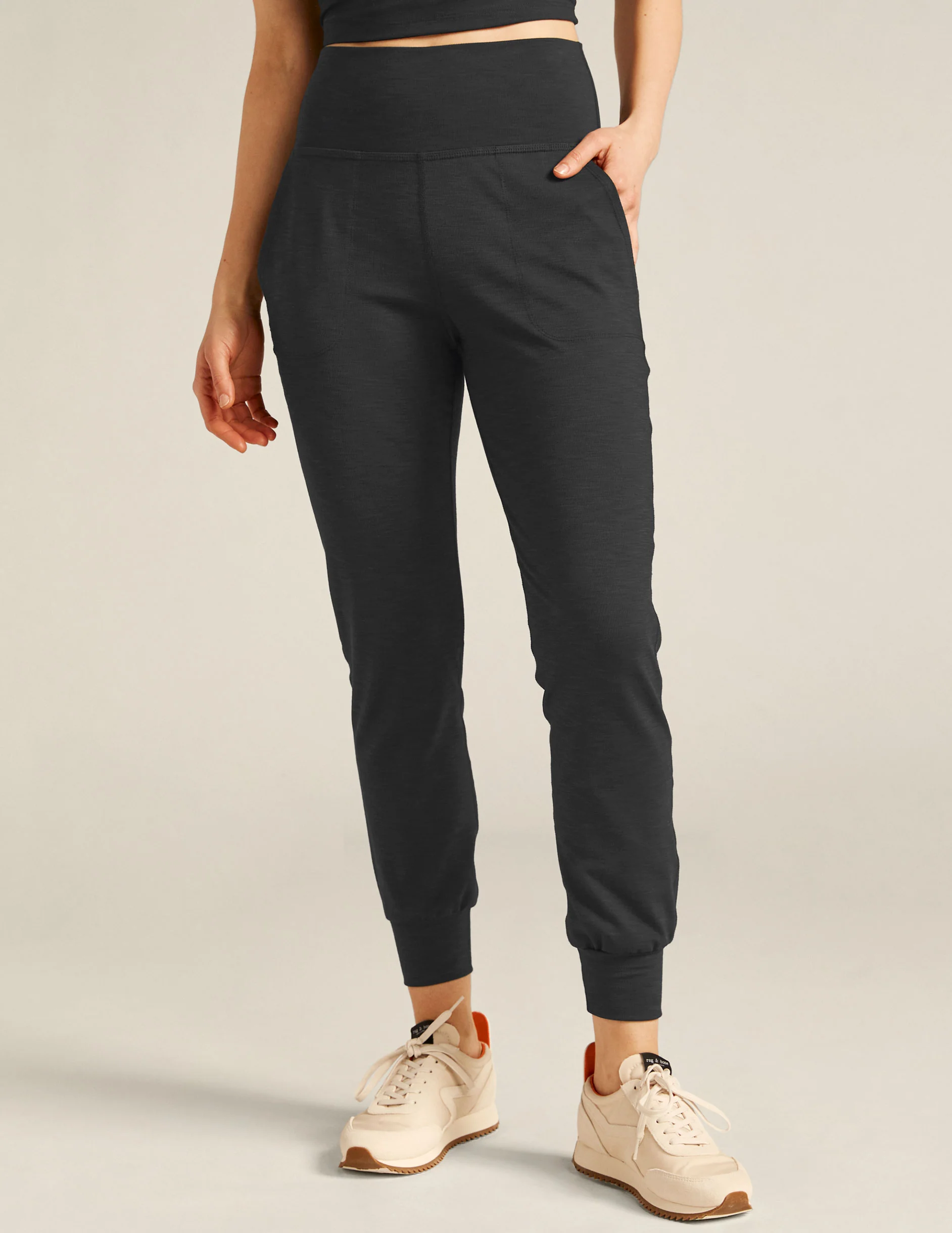 Heather Rib Midi Jogger - Styles Love