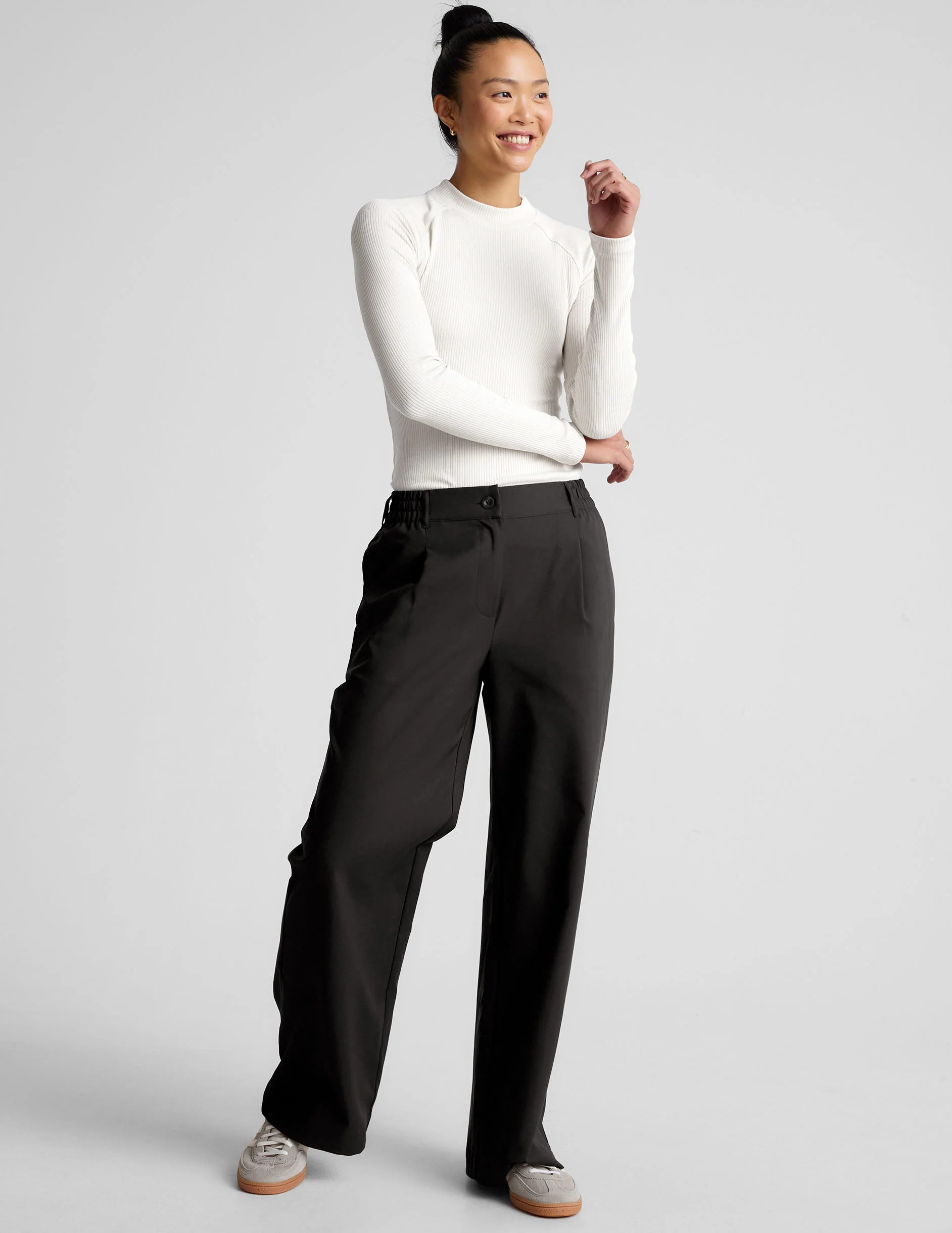 Contours Mock Neck Long Length Top - Styles Love