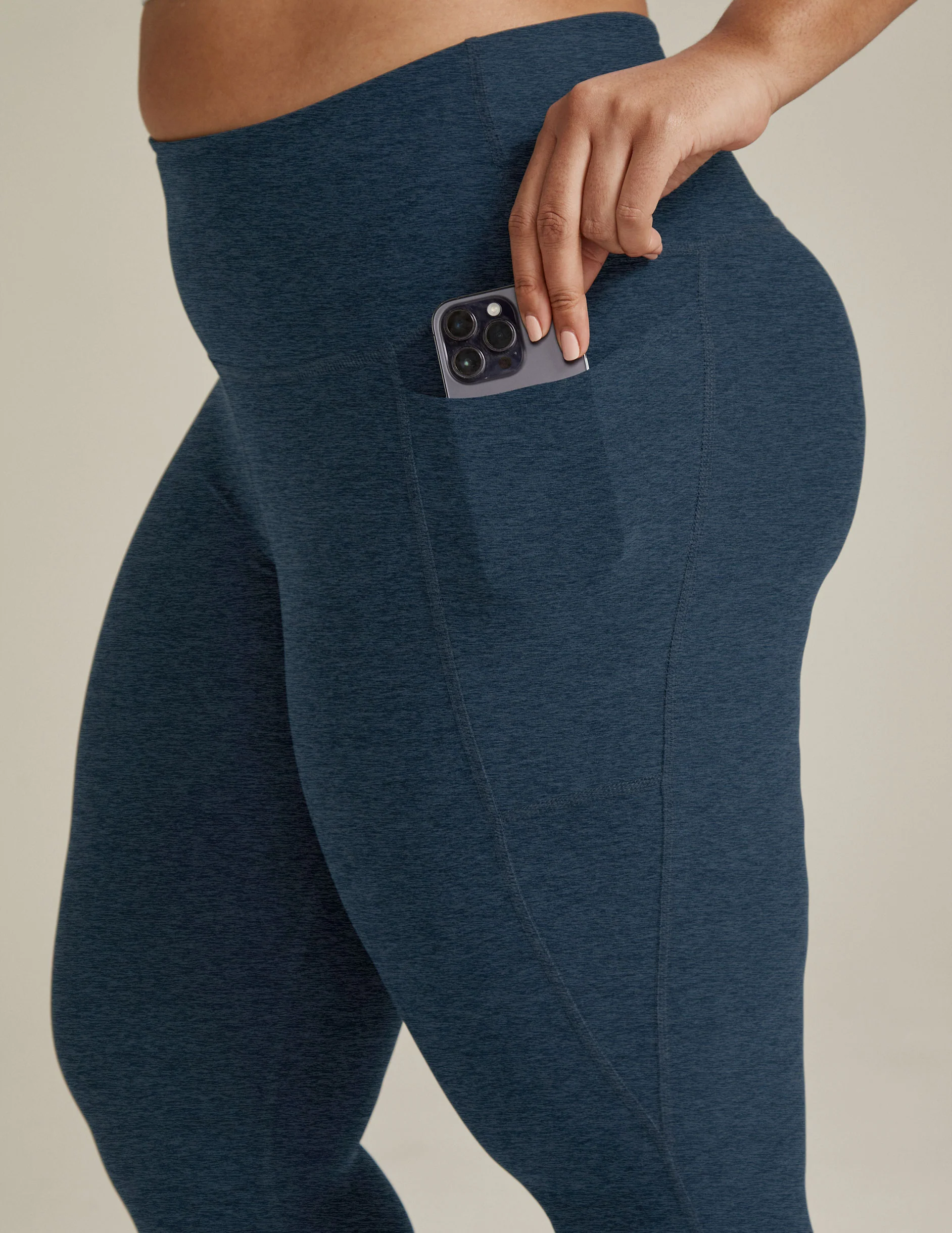 Spacedye Out Of Pocket High Waisted Midi Legging - Styles Love