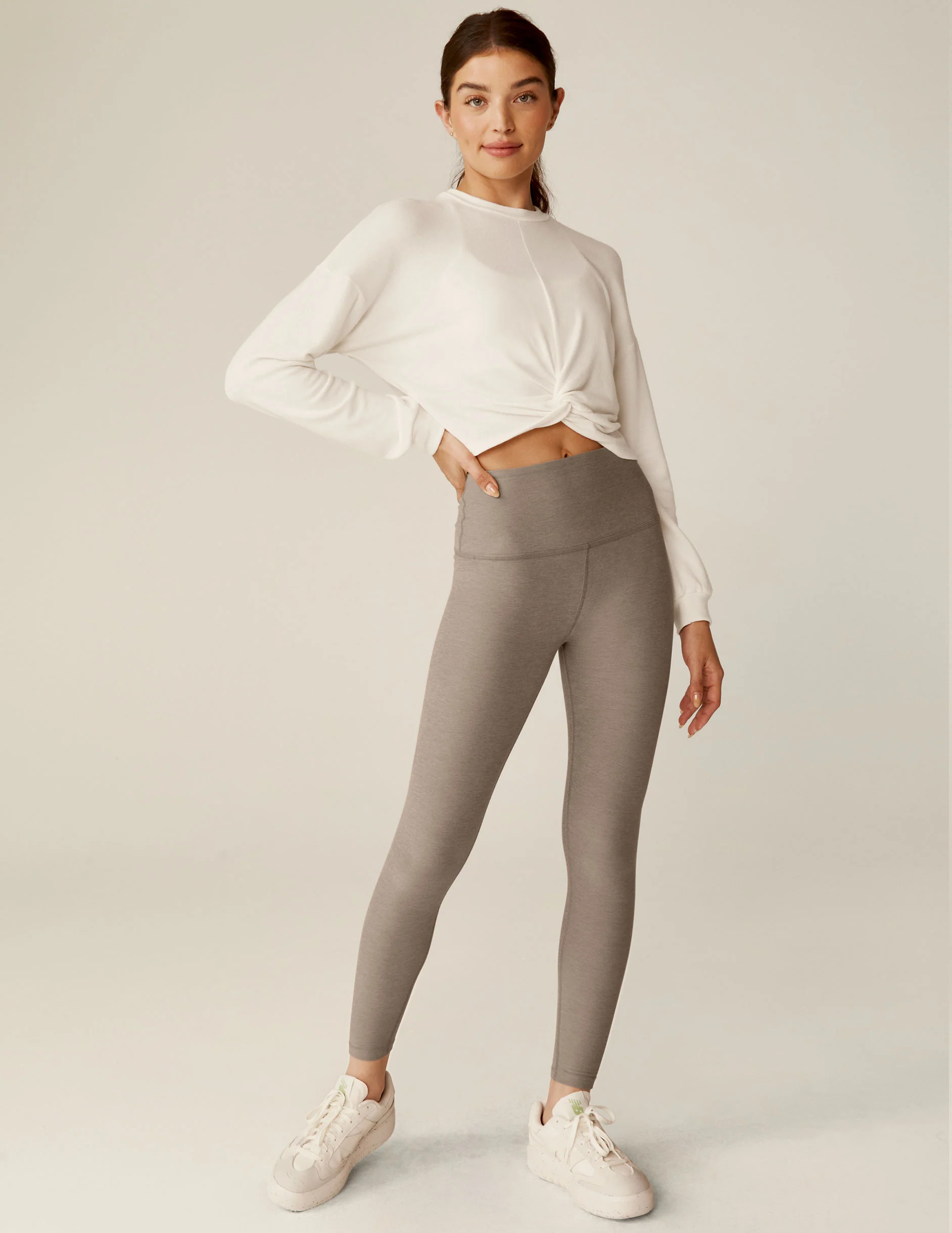 Turn Inward Front Twist Cropped Pullover - Styles Love