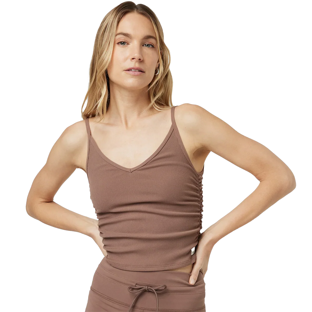Women's Rib Ruched Tank - Styles Love