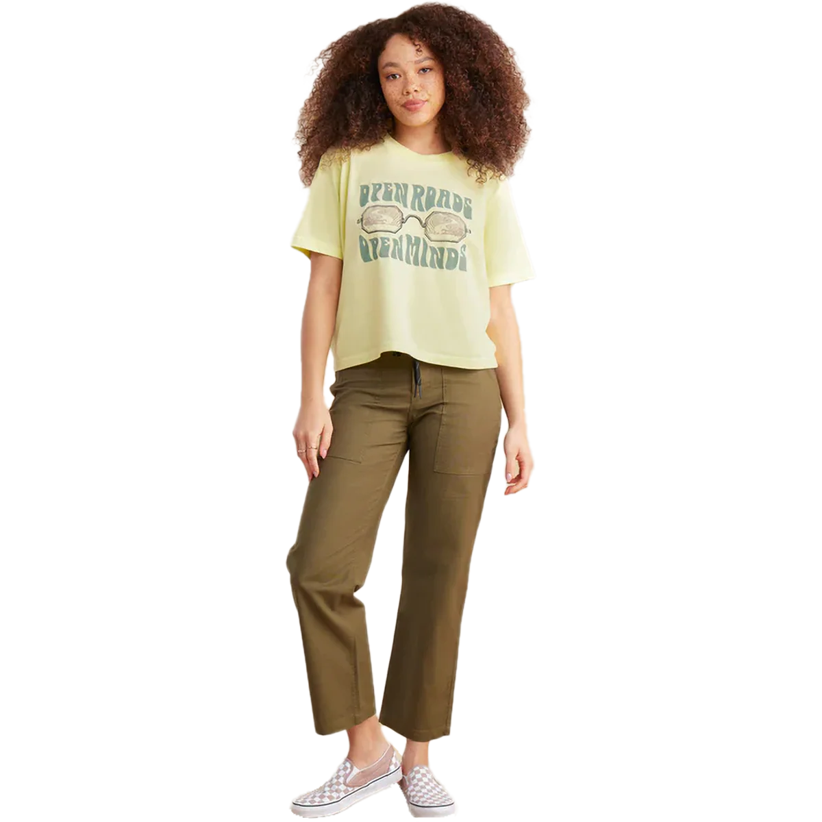 Women's Open Roads Boxy Crop Tee - Styles Love