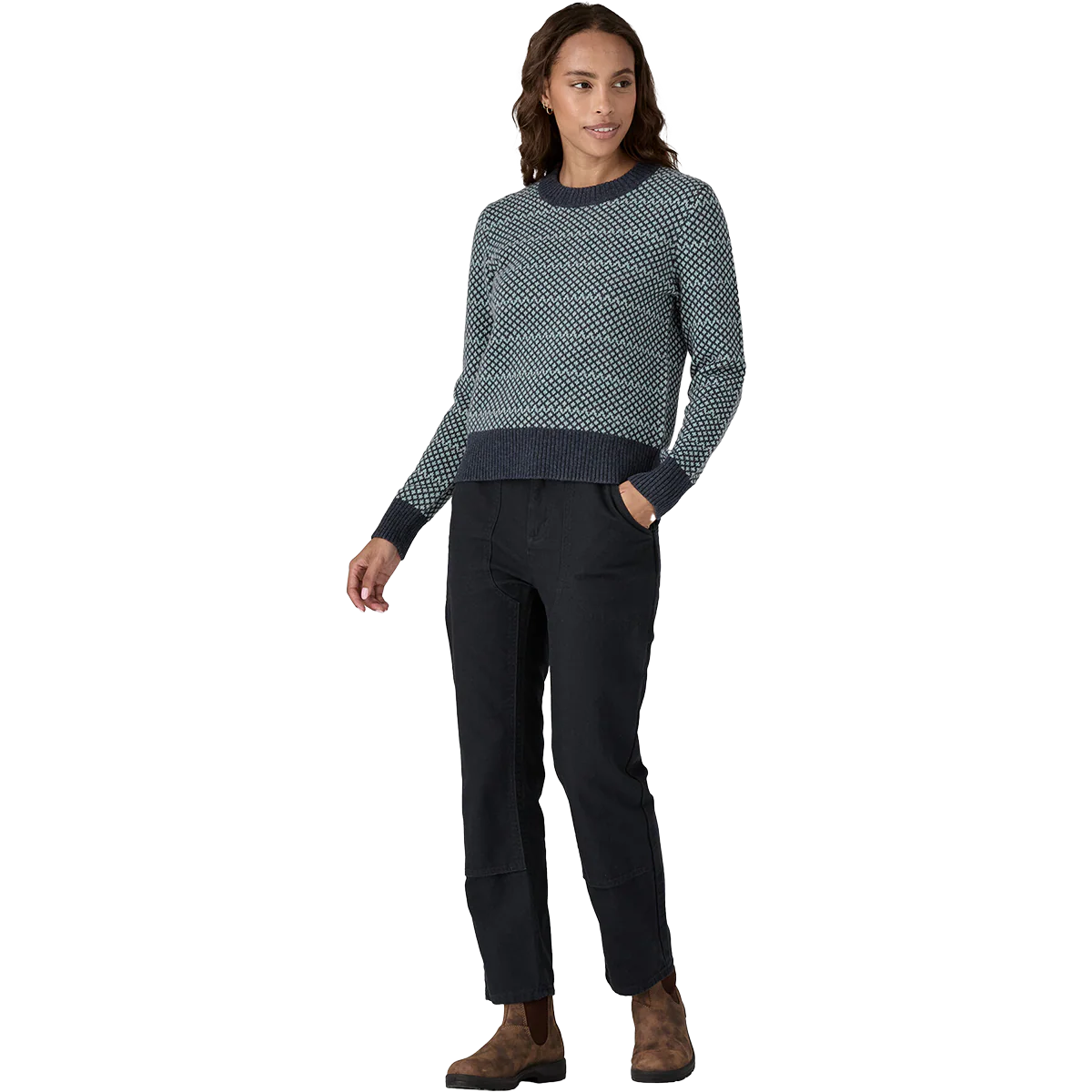 Women's Recycled Wool Crewneck Sweater - Styles Love