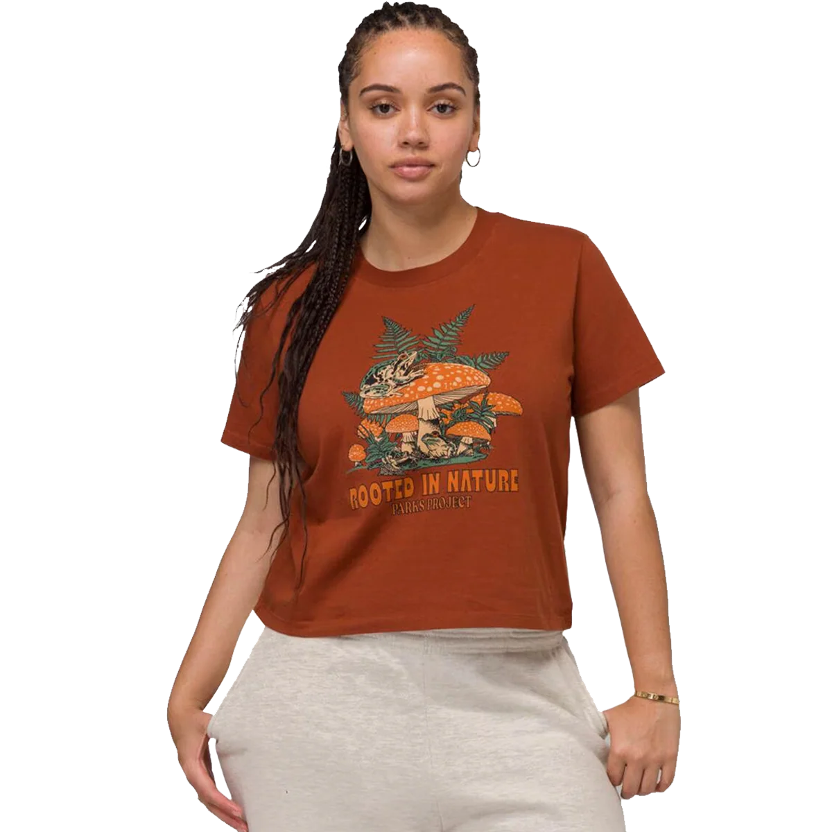 Women's Rooted in Nature Ferns Boxy Tee - Styles Love