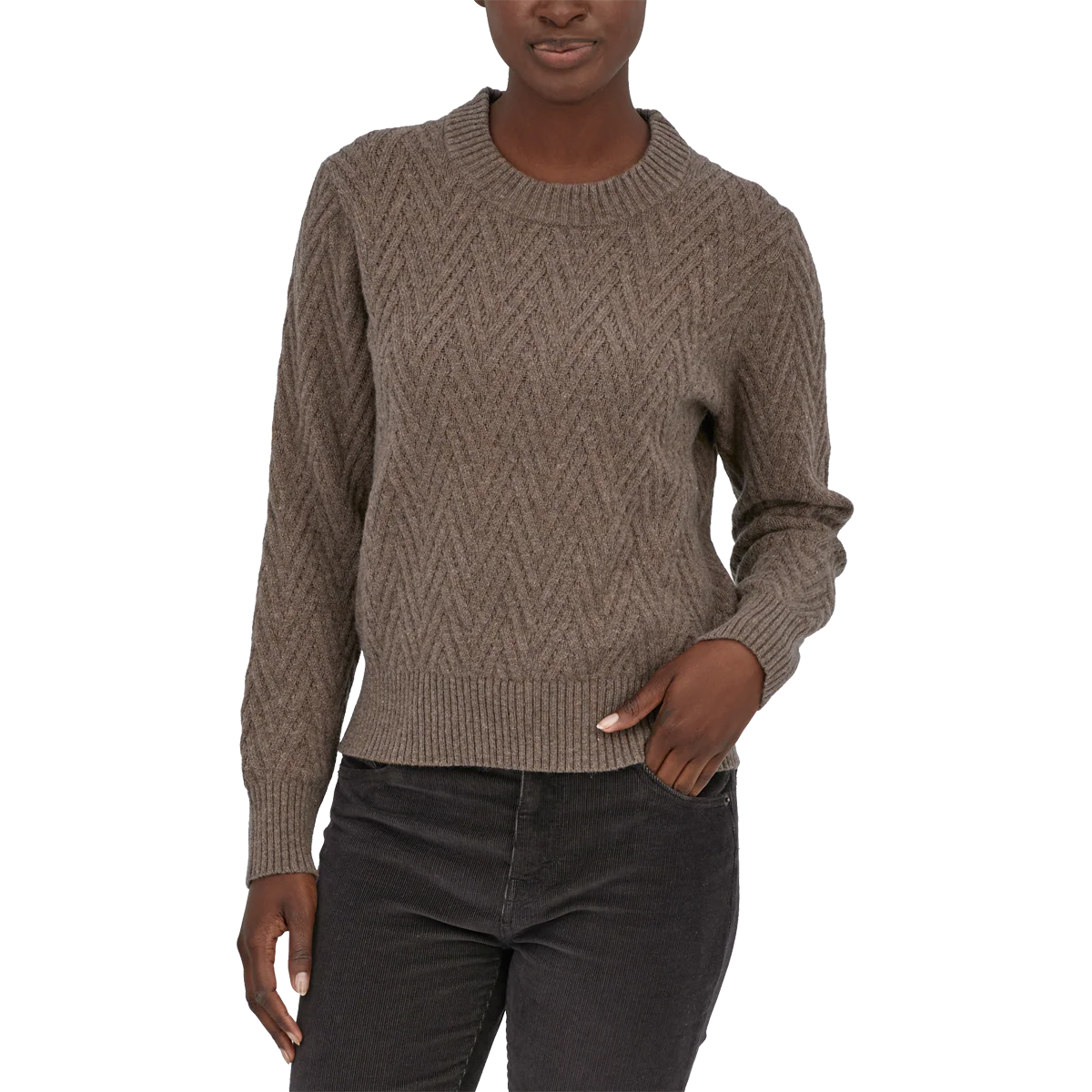 Women's Recycled Wool Crewneck Sweater - Styles Love