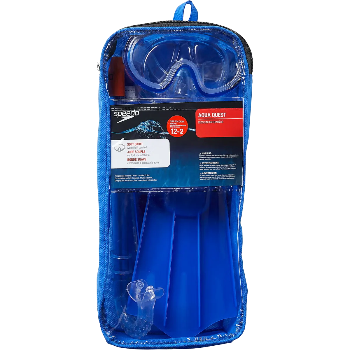 Youth Aqua Quest Mask Snorkel Fin Set - Styles Love