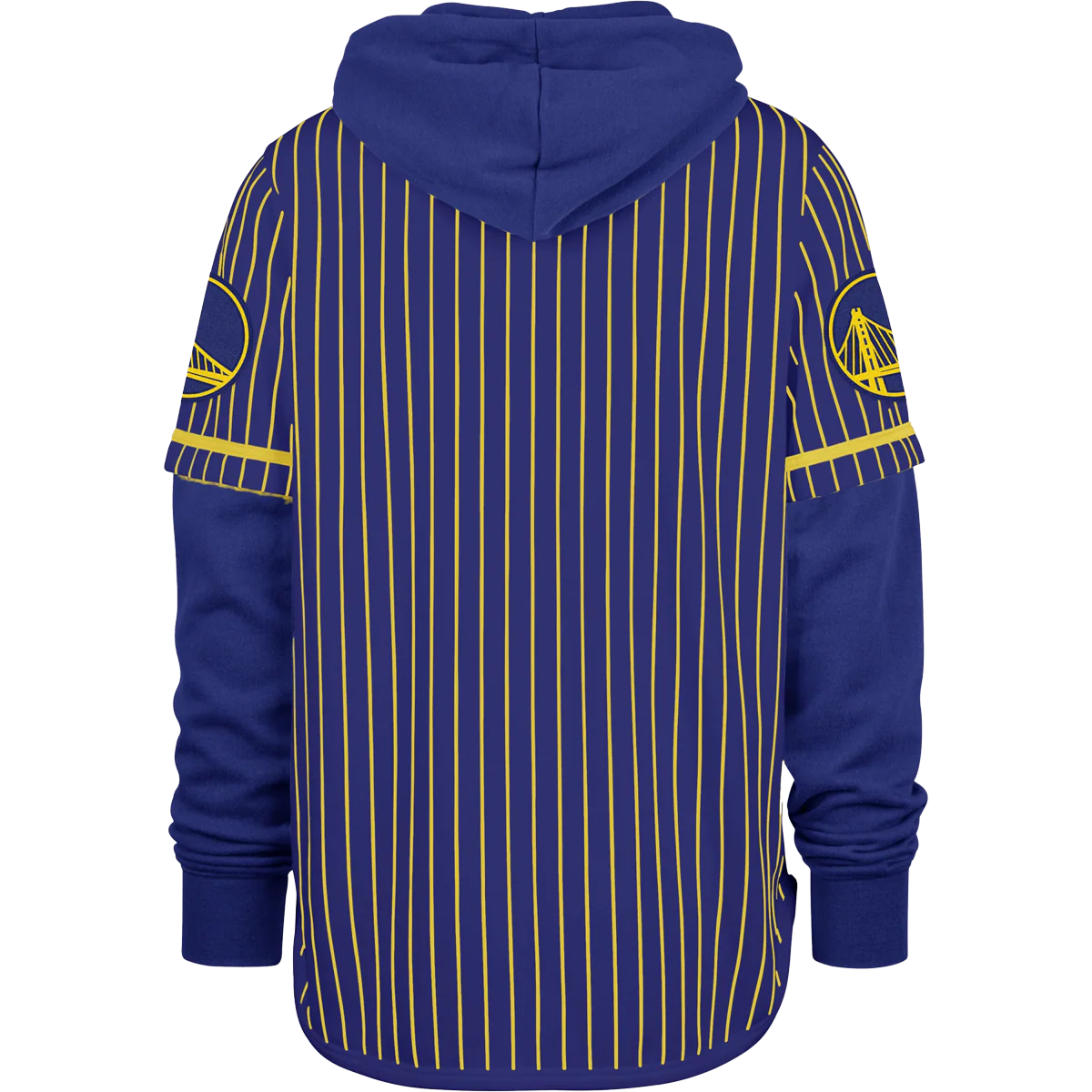Men's Warriors Pinstripe Double Header Shortstop Pullover - Styles Love