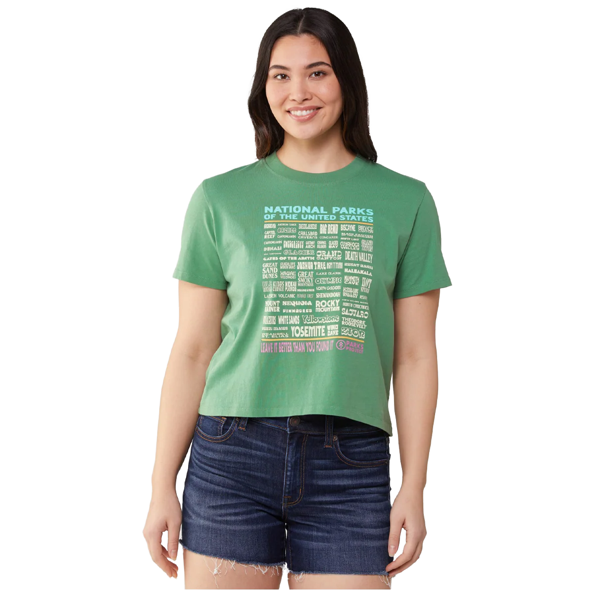 Women's National Parks Lineup Boxy Tee - Styles Love