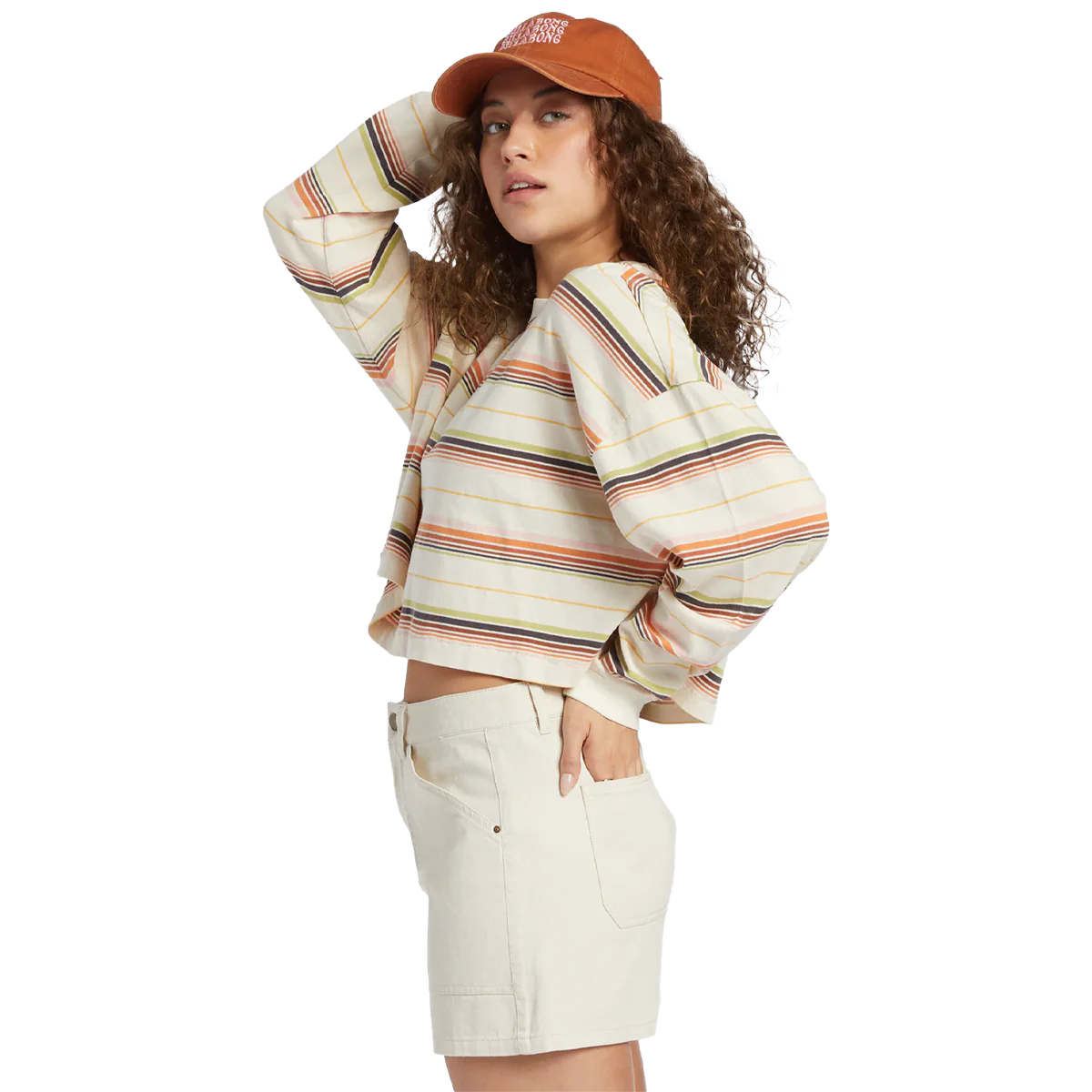 Women's Beach Boyfriend Stripe Crew - Styles Love