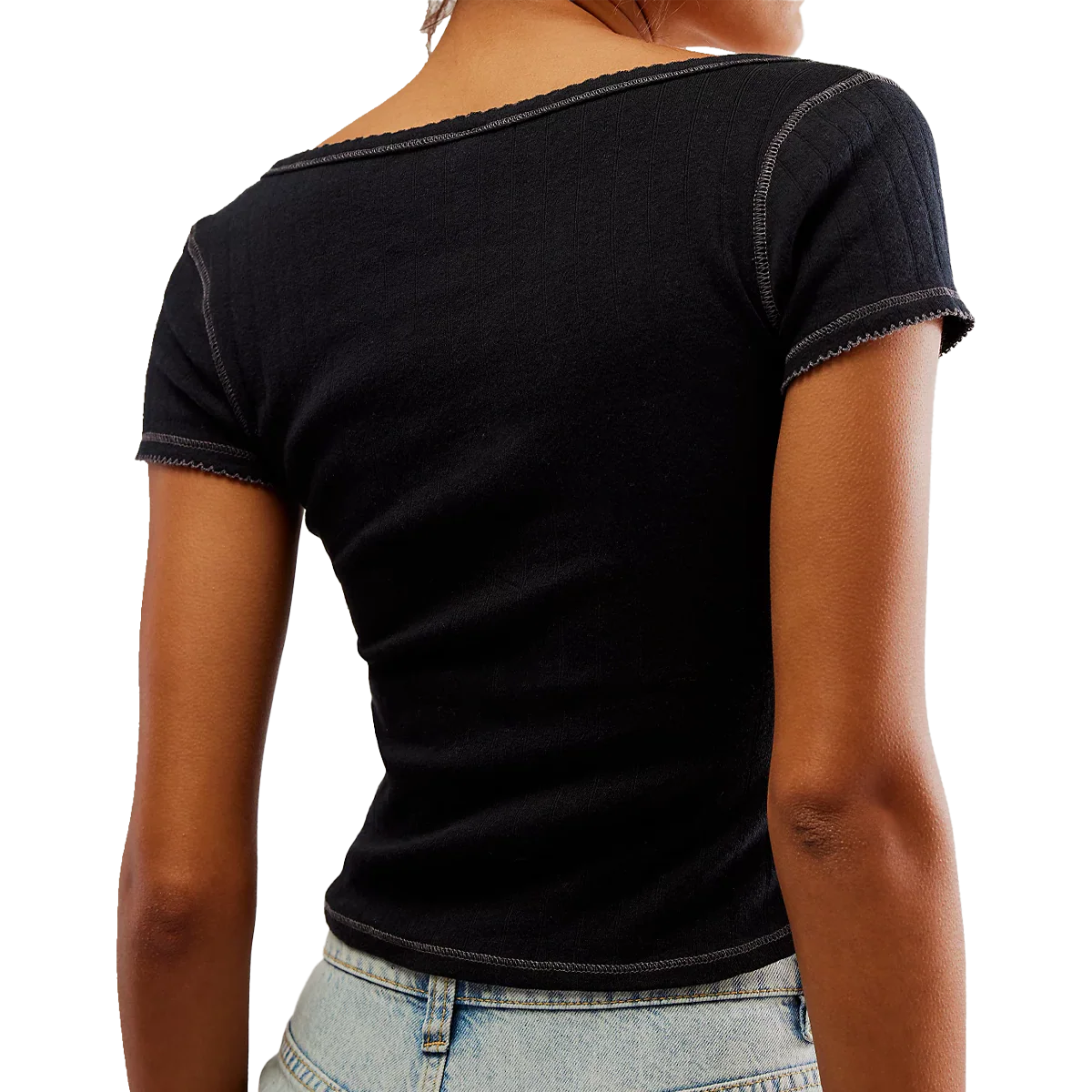 Women's End Gam Pointelle Baby Tee - Styles Love