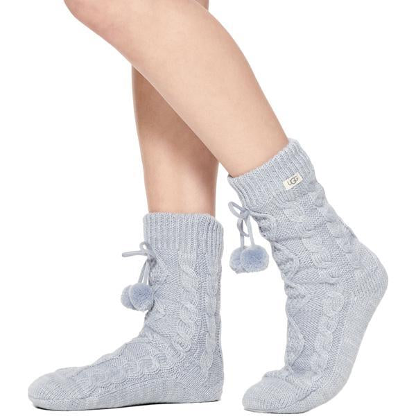 Women's Pom Pom Fleece Lined Crew Sock - Styles Love