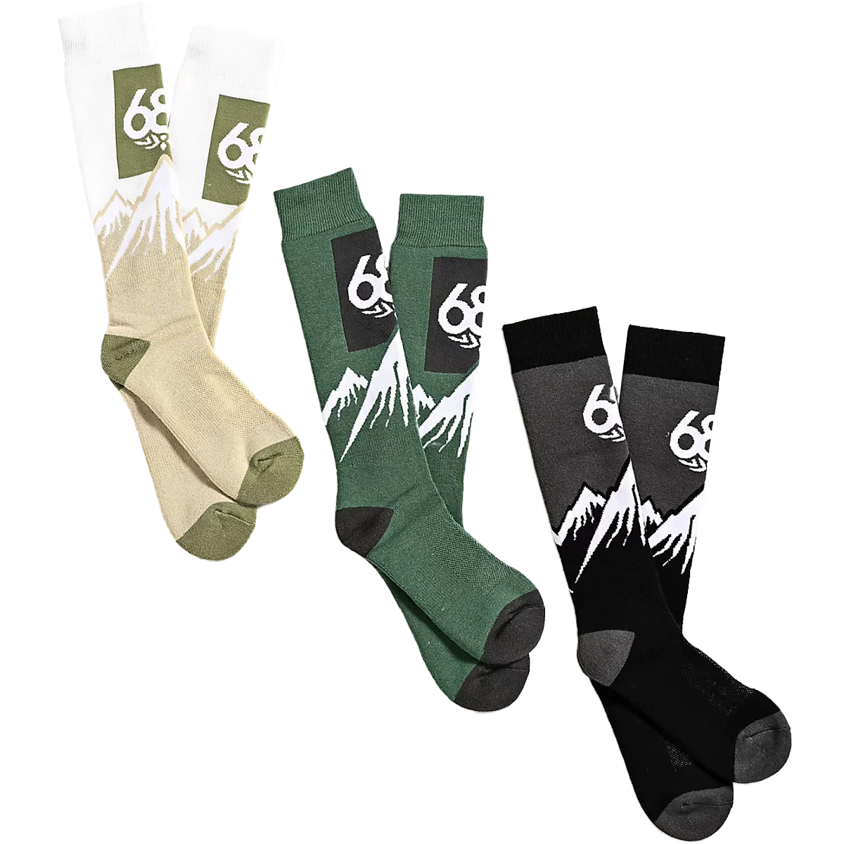 Mountain Scape Sock (3pk) - Styles Love