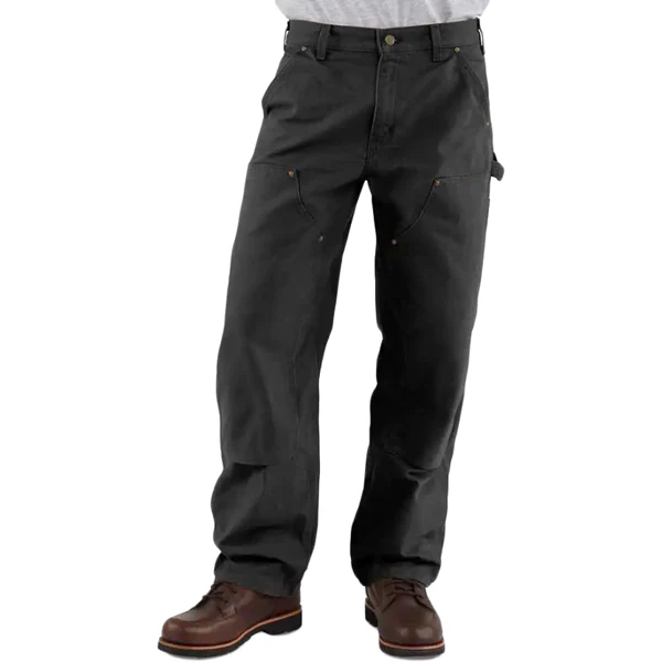 Men's Washed Duck Double-Front Utility Work Pant - Loose Fit - Styles Love