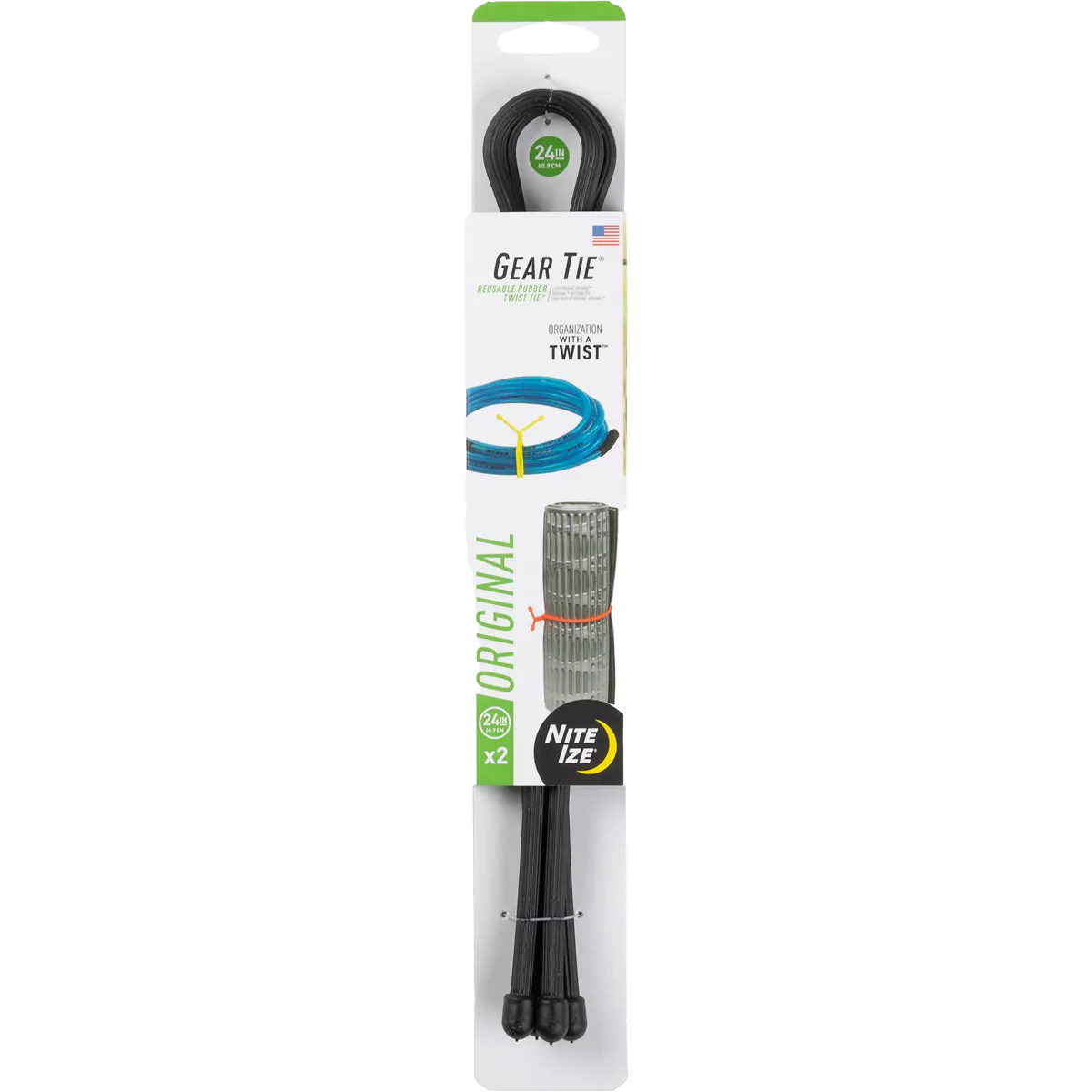 Gear Tie Reusable Rubber Twist Tie 24